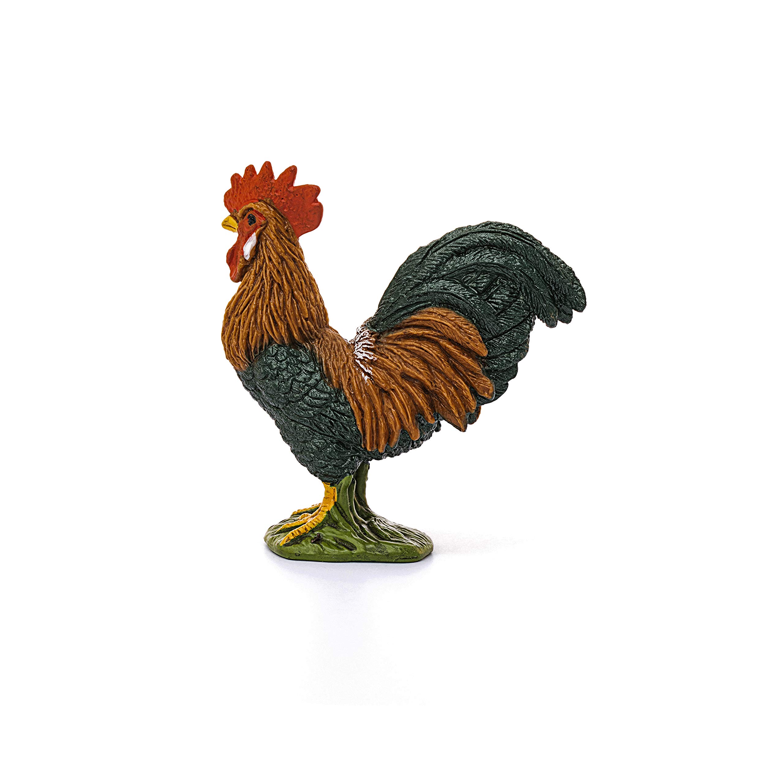 Schleich Farm World Rooster Toy Figurine - Realistic Farm Animal Toys for Boys & Girls Ages 3+ | Educational Barnyard Playset for Kids, Farmhouse Pretend Play & Collectible Bird Figures