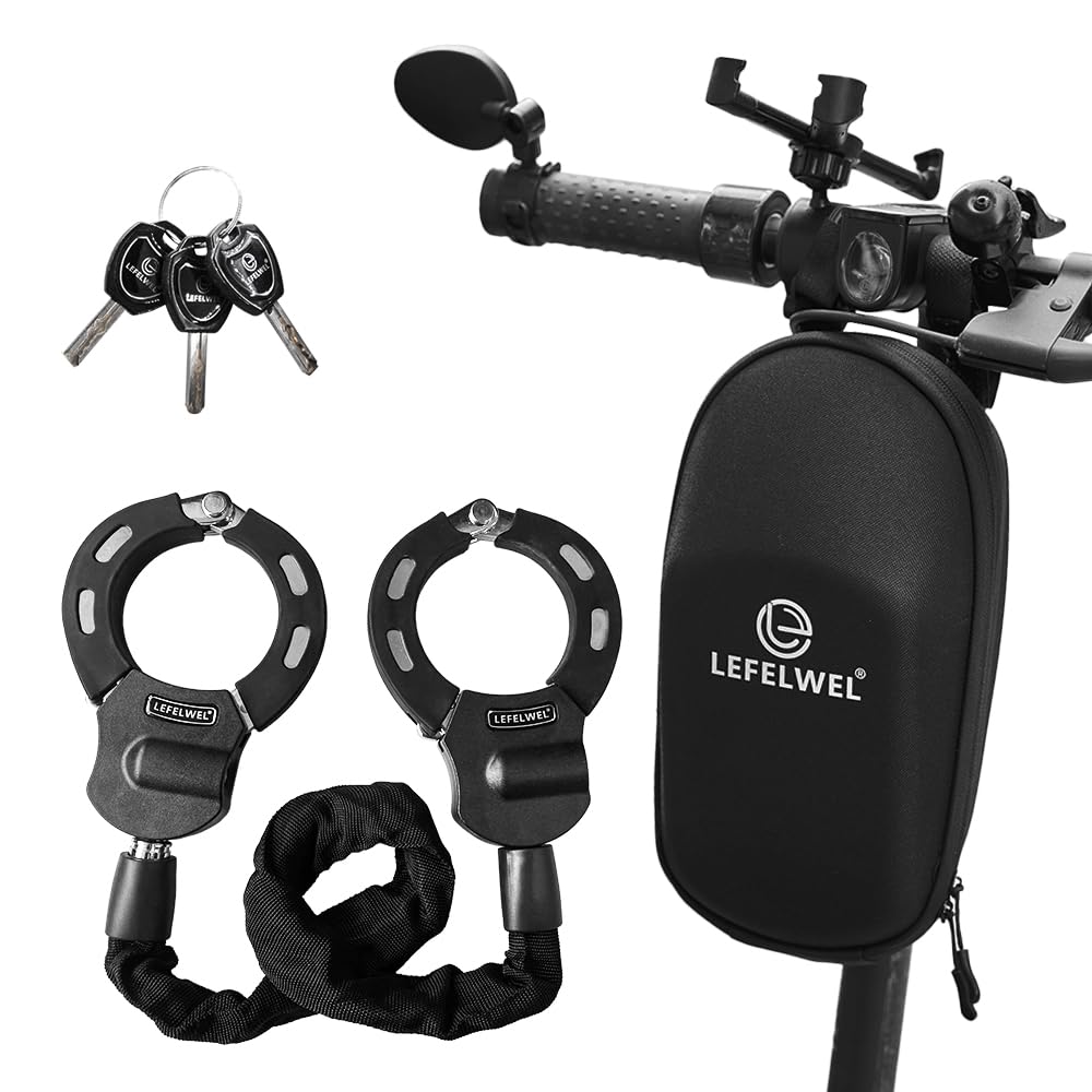 Best Anti-Theft Electric Scooter Lock - Heavy Duty Bike Chain Lock with Storage Bag | Secure Xiaomi & Segway Scooters | Perfect for Urban Commuting & Outdoor Adventures