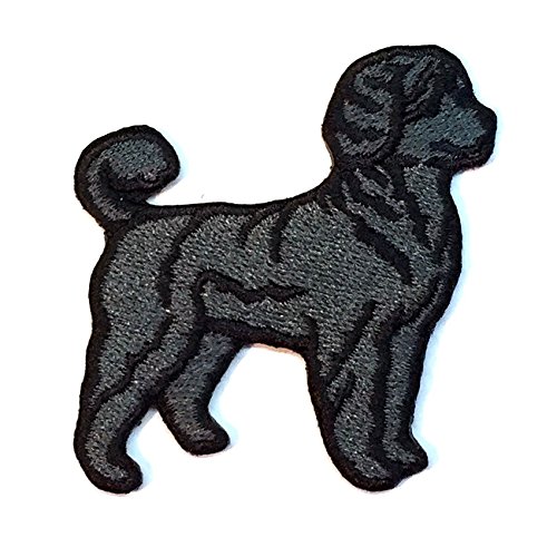 Portuguese Water Dog Iron on Patch - Embroidered Applique for DIY Crafts, Jackets, Backpacks & Pet Accessories - Perfect for Sewing, Patching & Customizing Clothes