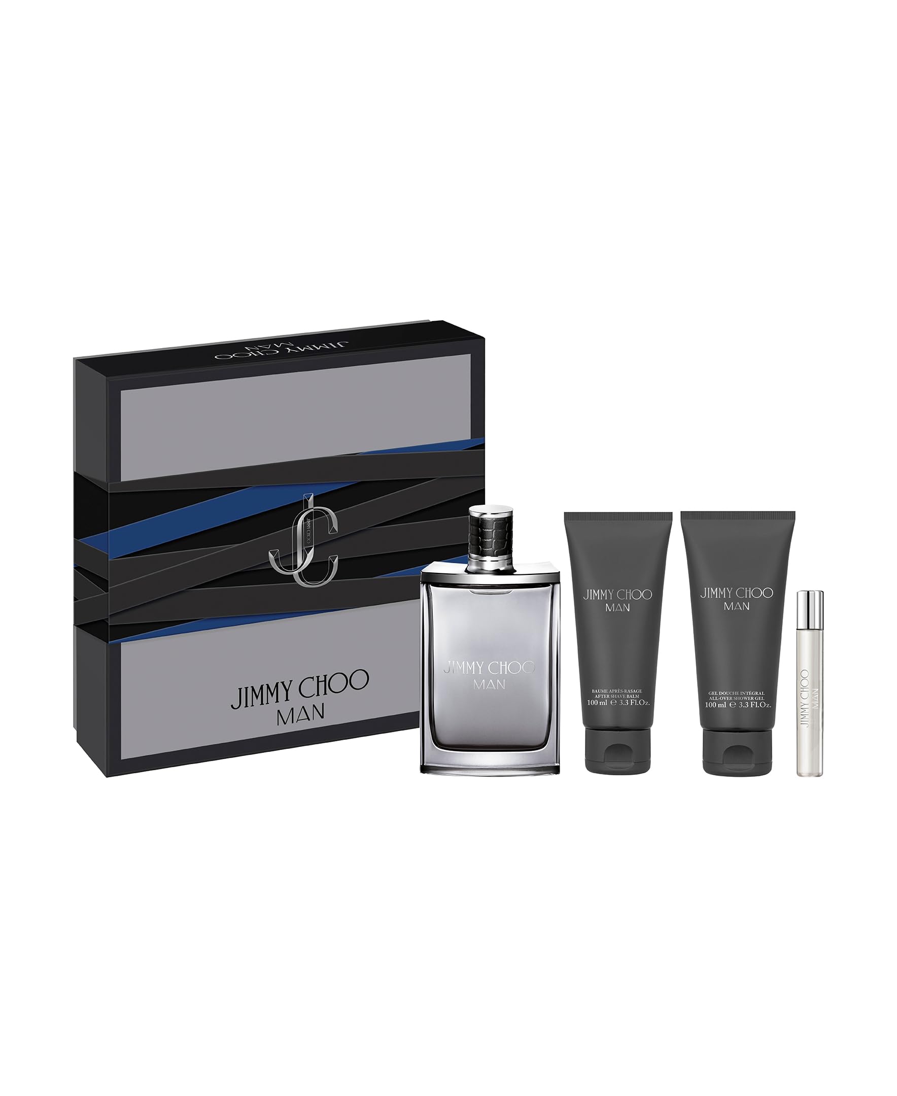 Jimmy Choo Man Cologne Gift Set for Men - 4 Piece Luxury Fragrance Collection | Perfect for Holidays, Birthdays & Special Occasions