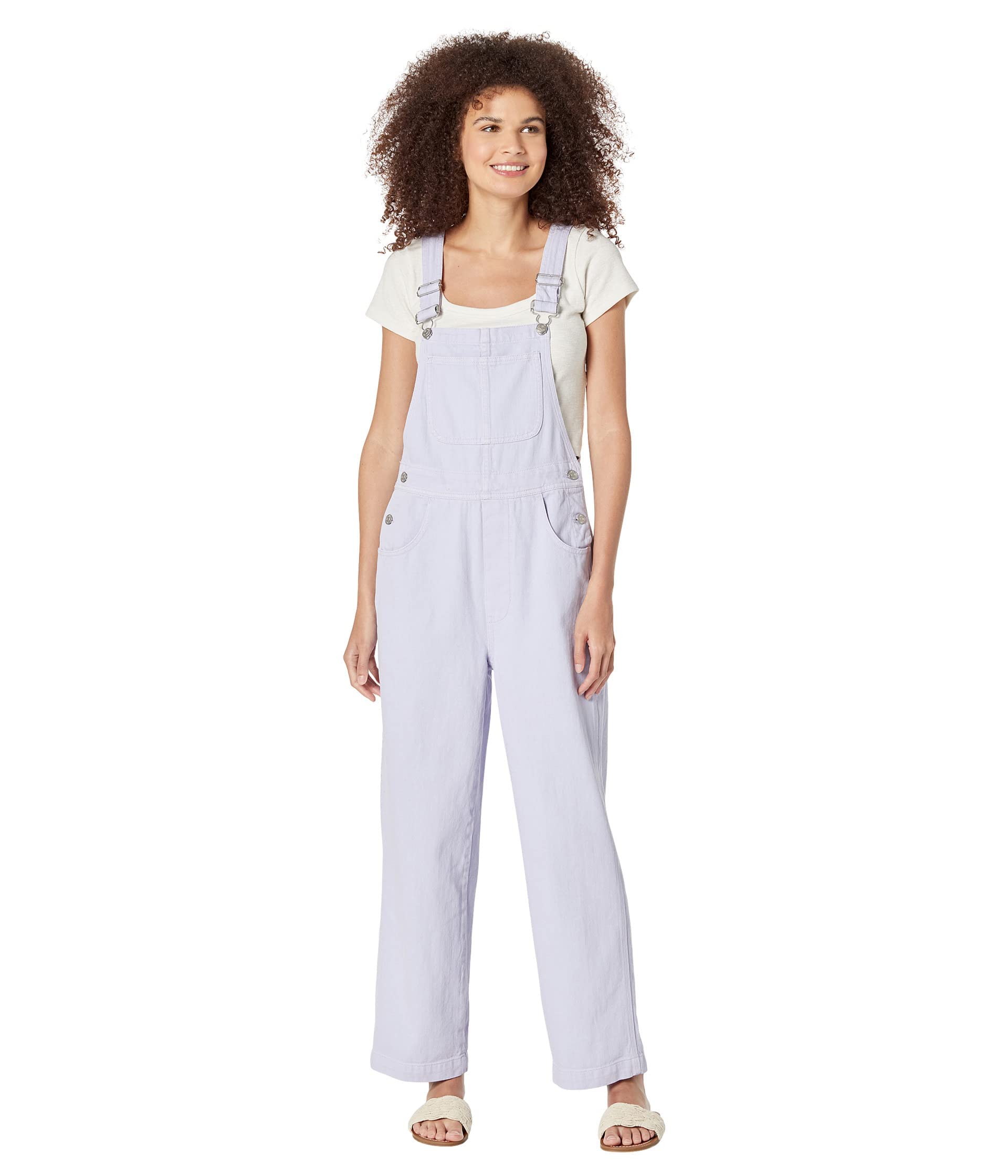 Madewell Denim Oversized Carpenter Overalls - Garment-Dyed Edition | Women's Vintage Style Workwear Jumpsuit | Perfect for Casual Outings & DIY Projects