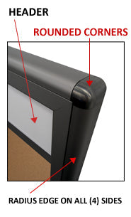 8.5 x 11 Inch Cork Bulletin Board with Aluminum Frame - Wall Mount Office Notice Board for Home, Classroom & Office Organization (Rounded Corners, White) - Perfect for Memos, Photos & Important Notes