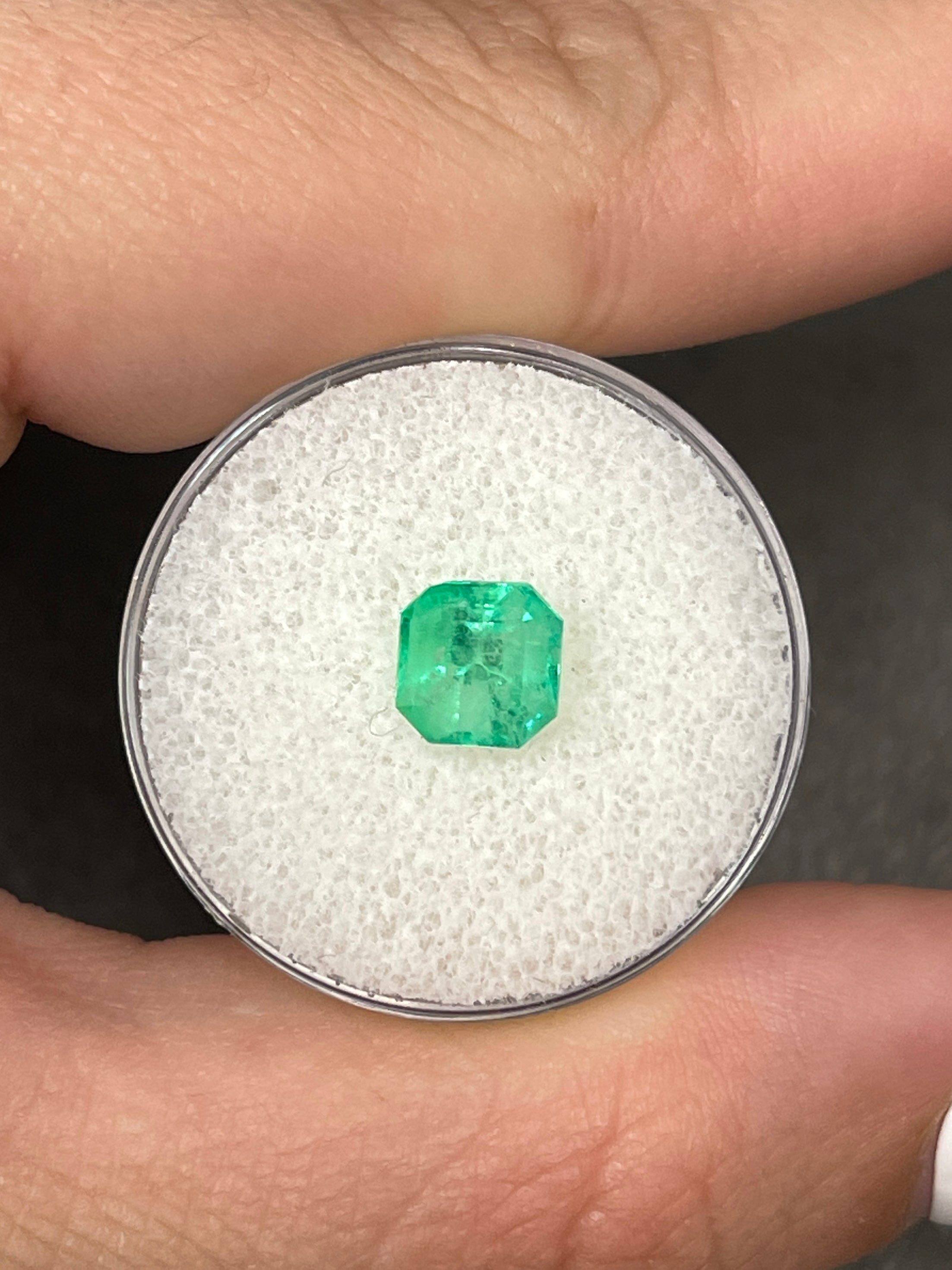 1.70 Carat Natural Colombian Emerald - Asscher Cut Square Loose Gemstone for Fine Jewelry, Engagement Rings & Custom Designs