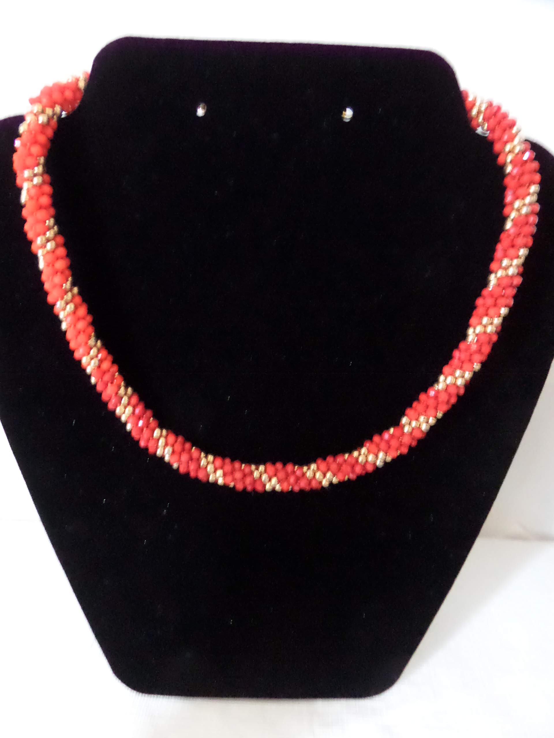 Handmade Beaded Kumihimo Necklace with Wire Wrapped Pendant - Elegant Boho Jewelry for Women, Perfect for Weddings, Parties & Everyday Wear