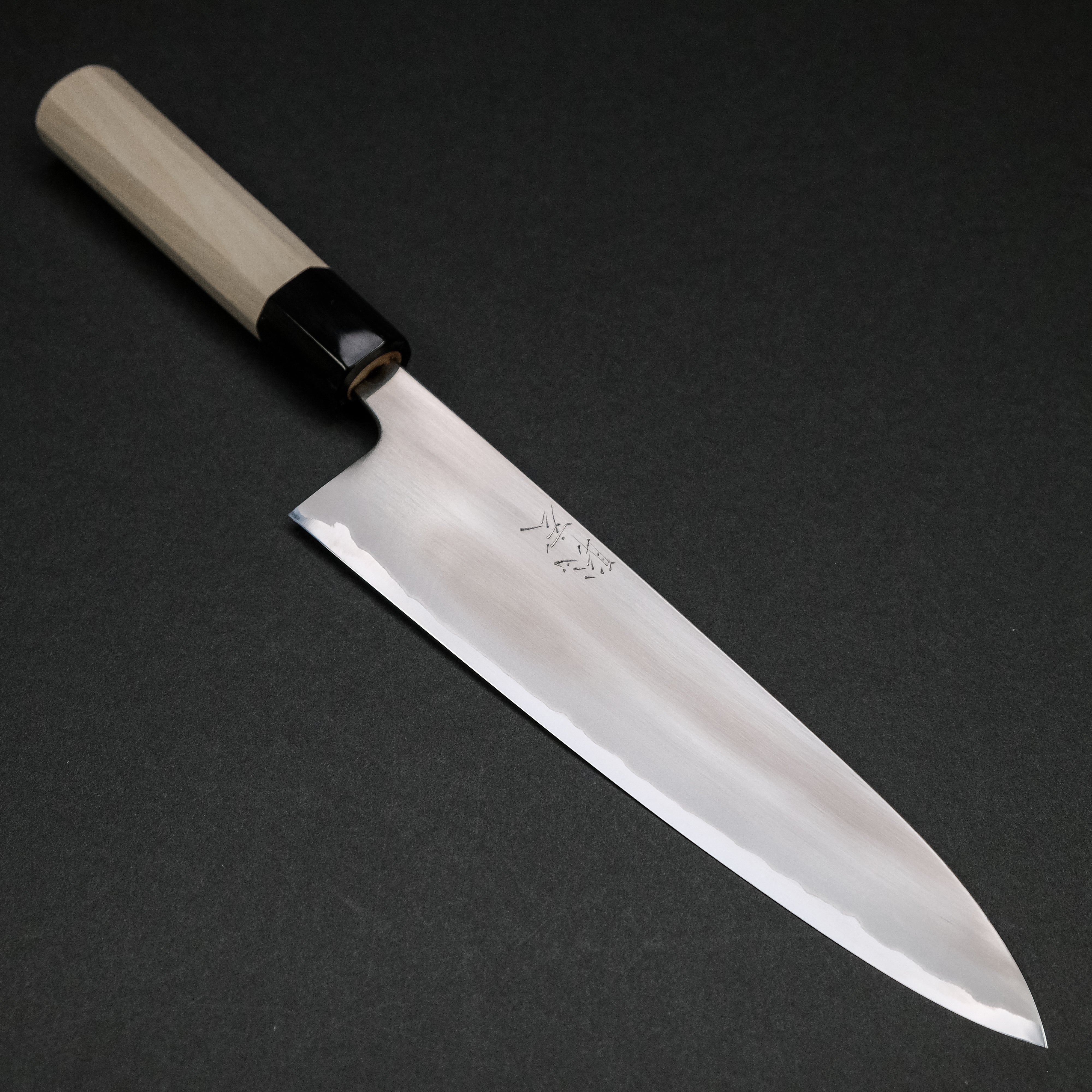 Premium Toshihiro Wakui White #2 Gyuto Japanese Chef Knife 210mm with Magnolia Handle - Perfect for Sushi, Meat Cutting & Professional Kitchen Use