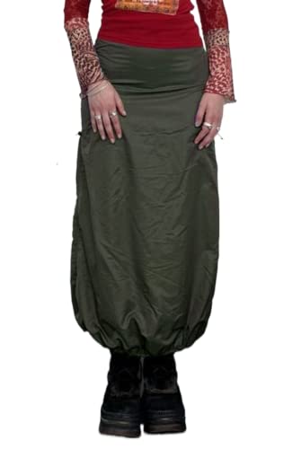 Women's Vintage Y2K Retro Graphic Print Bodycon Midi Skirt - High Waist A-Line Long Maxi Skirt for Streetwear & Casual Outfits | Perfect for Parties, Dating & Daily Wear