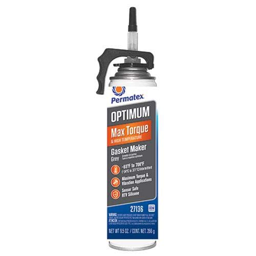 PERMTX-LOCKT 27136 High-Temperature Gasket Maker Sealant - 3 oz Grey for Automotive, Marine & Industrial Engine Repairs - Oil & Coolant Resistant, Long-Lasting Seal