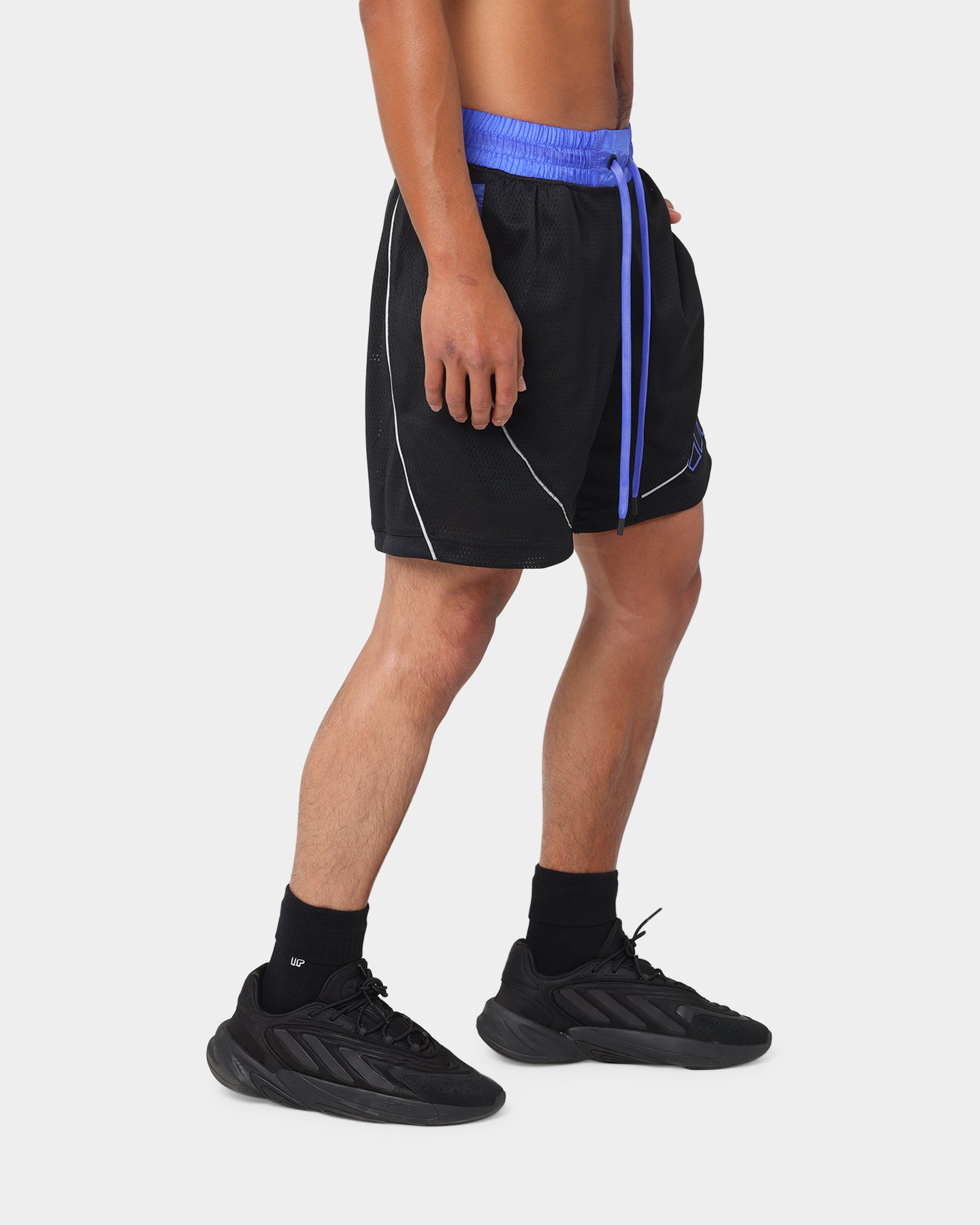 Adidas Daniel Patrick X Adidas Mesh Shorts for Men - Black Athletic Running Shorts with Breathable Fabric for Gym, Workout & Casual Wear