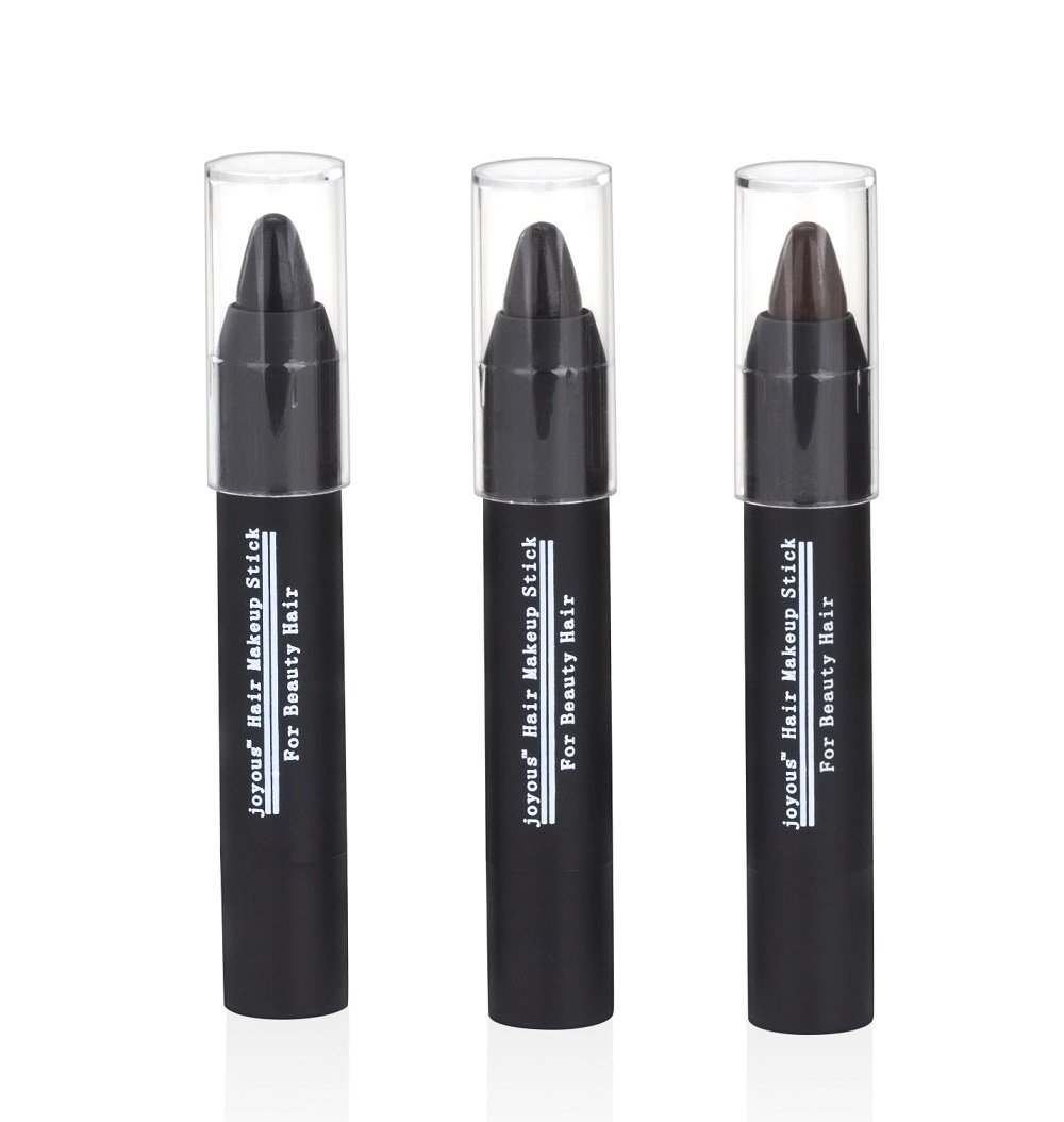 Non-Toxic Temporary Hair Chalk Dye - Professional Hair Color Crayon for Covering White Hair (2 Pack Black) | Perfect for Parties, Halloween & Creative Hairstyling