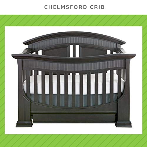 Full-Size Crib Conversion Kit Bed Rails for Baby Appleseed & Eco-Chic Cribs – Slate Gray (Option 1) | Safe Toddler Bed Transition | Nursery & Kids Room Upgrade