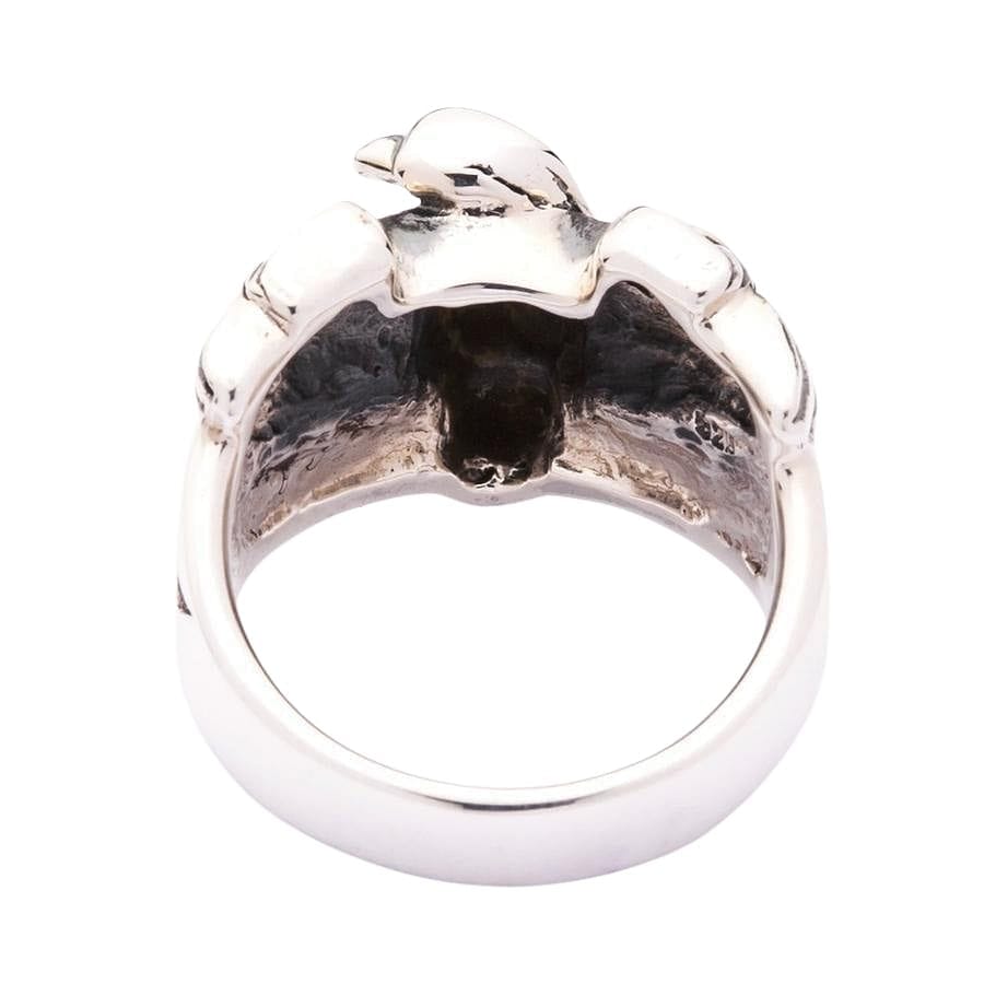 Harley Eagle Sterling Silver Biker Ring for Men - Heavy Duty Motorcycle Jewelry - Perfect for Bikers, Riders & Motorcycle Enthusiasts - Ideal for Everyday Wear, Gifts & Special Occasions
