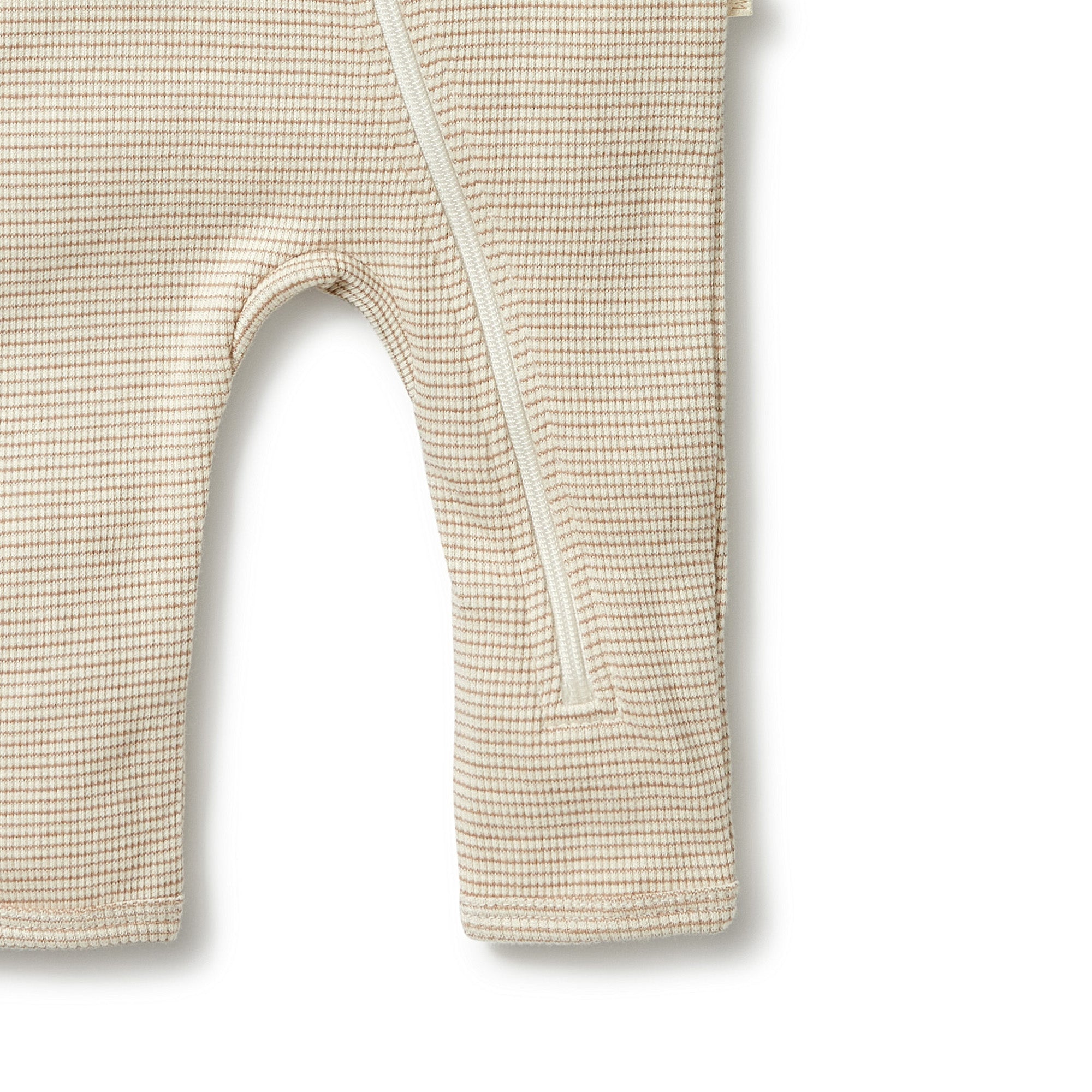 Organic Cotton Striped Rib Zipsuit for Baby - Soft & Comfortable One-Piece Outfit for Newborns, Infants & Toddlers - Perfect for Playtime, Sleepwear & Everyday Wear