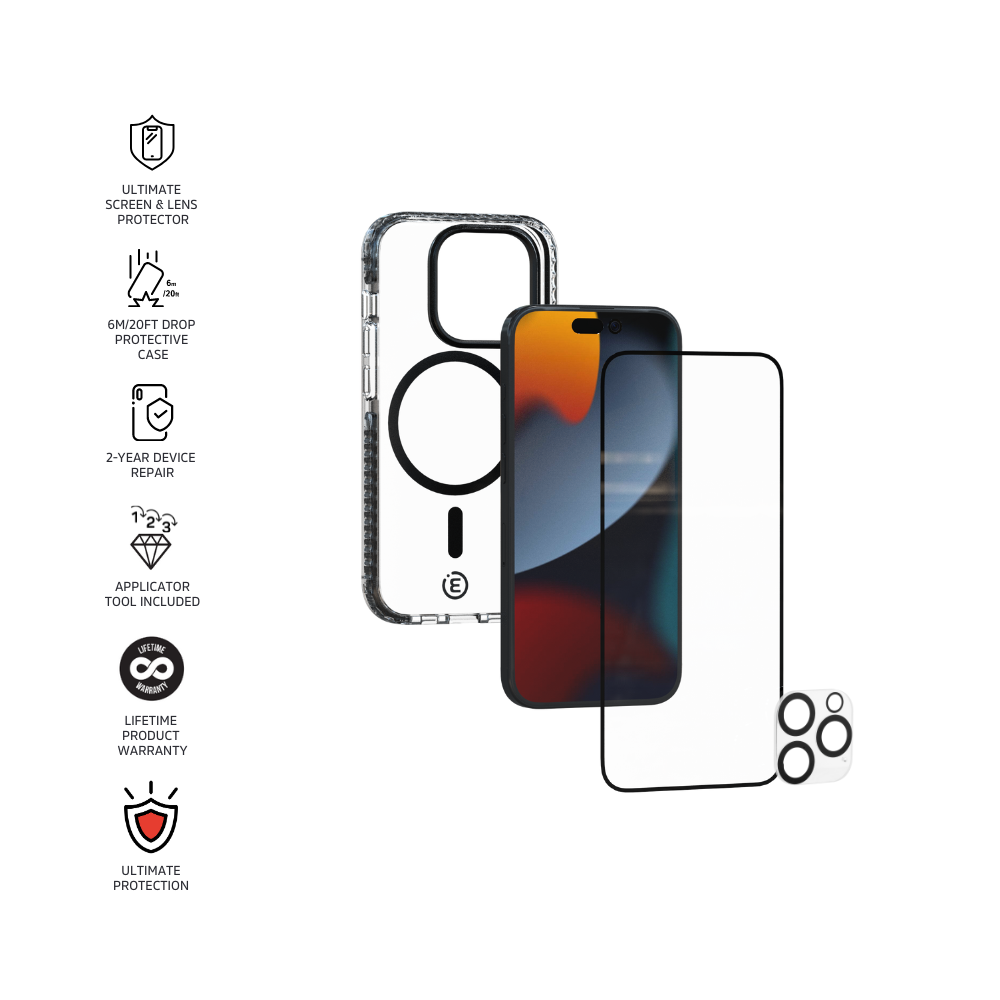 Impact Zero® Ultimate Bundle for Apple iPhone 15 Pro - Premium Protective Case with Screen Protector & Accessories | Perfect for Outdoor Adventures, Travel & Everyday Use