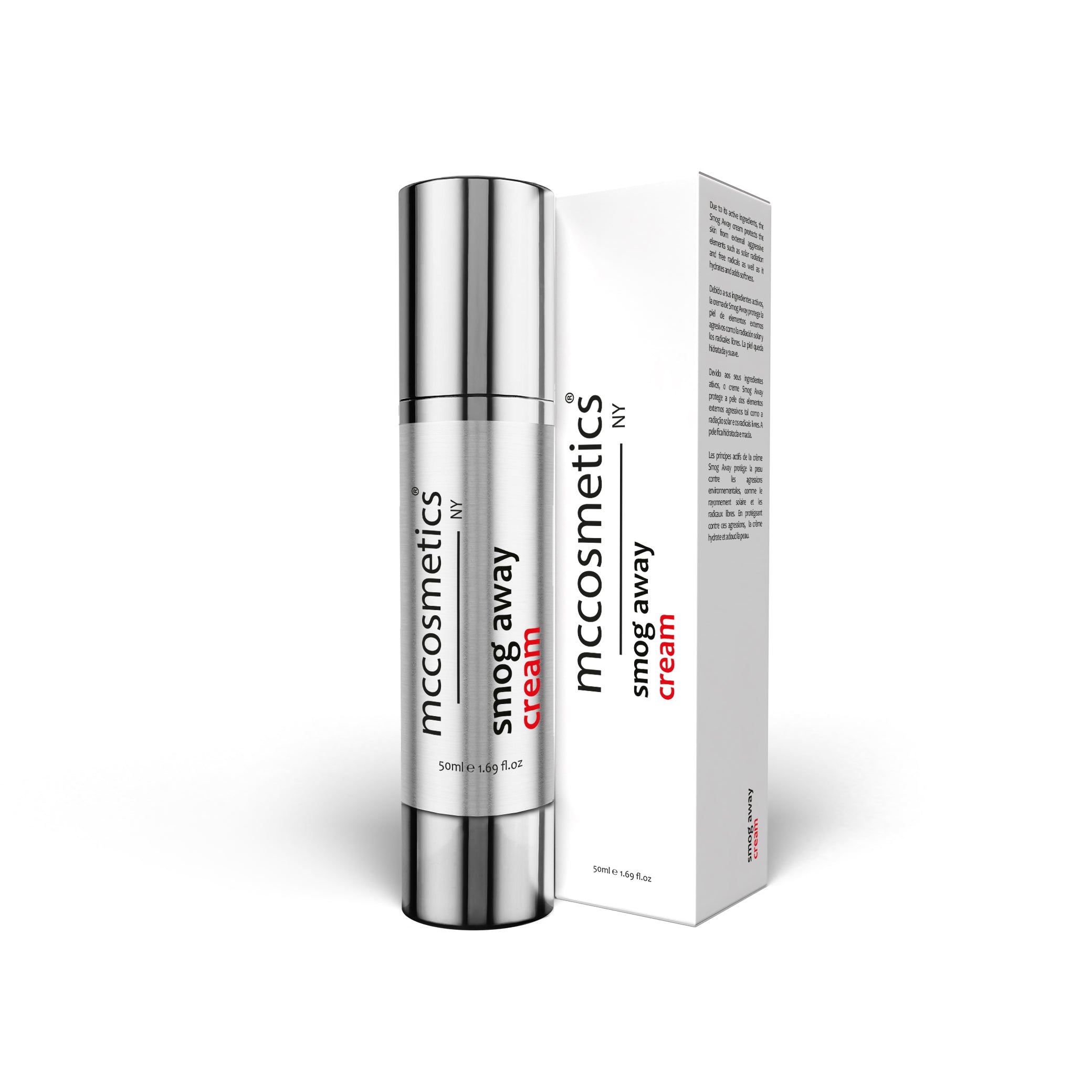 MCCosmetics NY Smog Away Cream - Protective & Hydrating Anti-Pollution Face Moisturizer for Environmental Stress Defense (50ml) | Shields Skin from Urban Pollution & Daily Stress | Perfect for City Dwellers & Commuters