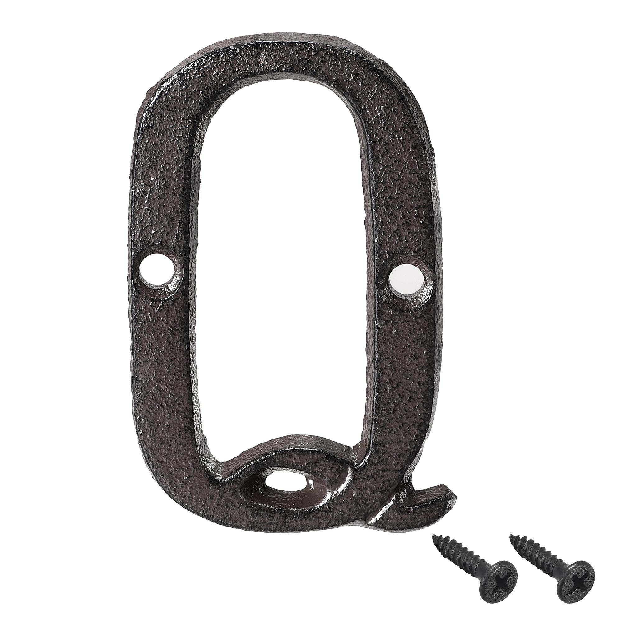 3 Inch Cast Iron Letter Q - Rustic House Letter for Mailbox, Address Sign - Perfect for Home, Hotel, and Outdoor Decor