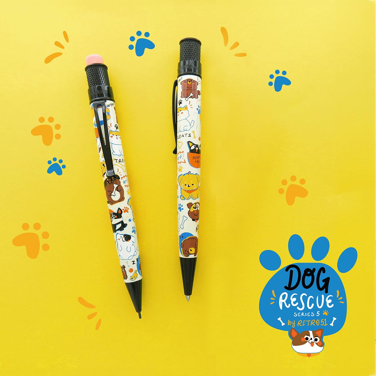 Retro 51 Rescue Series 5 Mechanical Pencil - Vintage Style Drafting & Writing Tool for Artists, Engineers & Students - Perfect for Sketching, Note-Taking & Technical Drawing