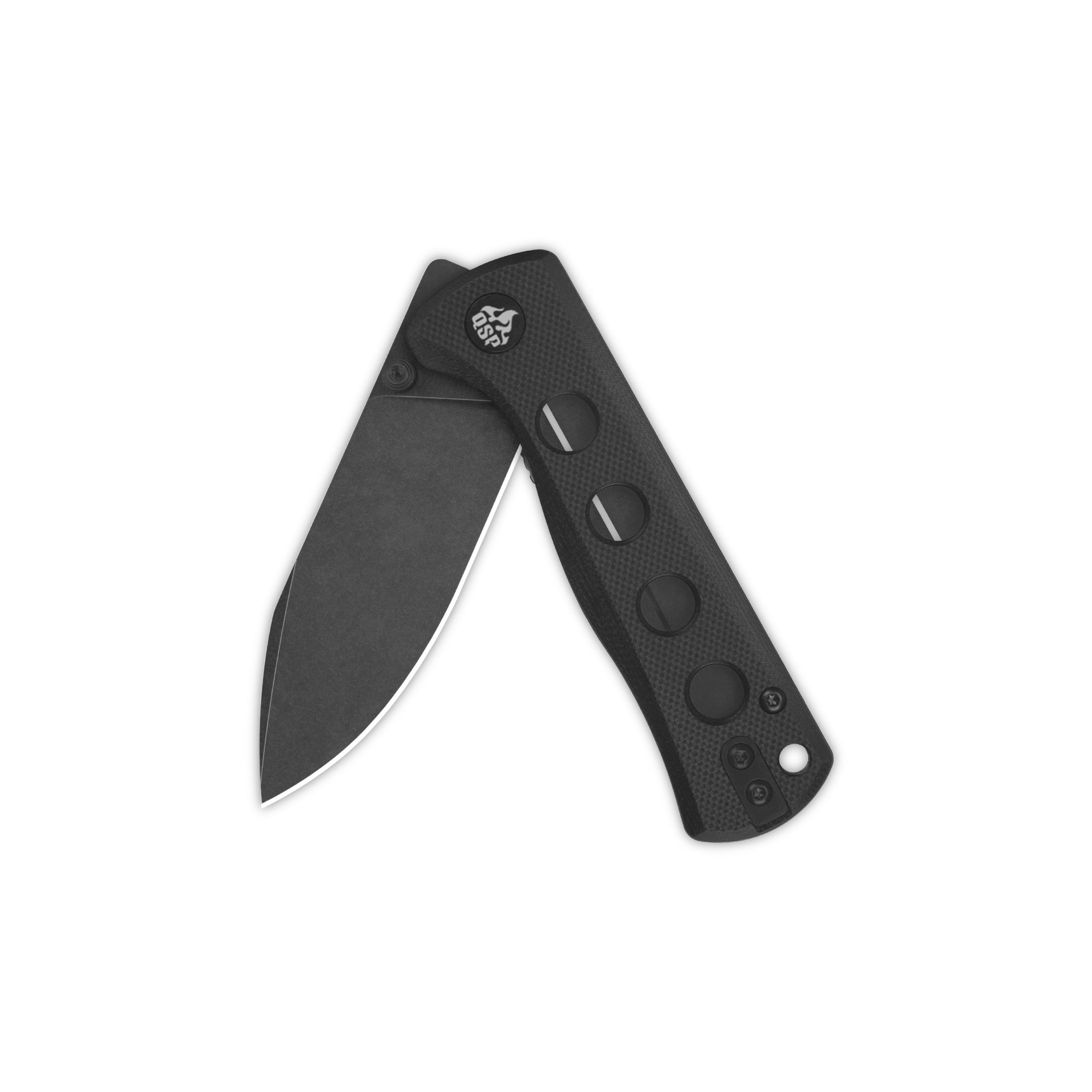 QSP Canary Liner Lock Pocket Knife - 14C28N Stainless Steel Blade, Black G10 Handle - EDC, Camping & Outdoor Survival Tool