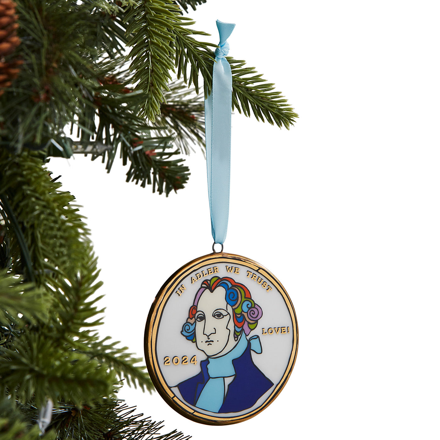 Peace & Love 2024 Christmas Ornament - Handmade Holiday Tree Decoration for Home, Office & Gifts | Perfect for Xmas Decor, Party Favors & Festive Celebrations