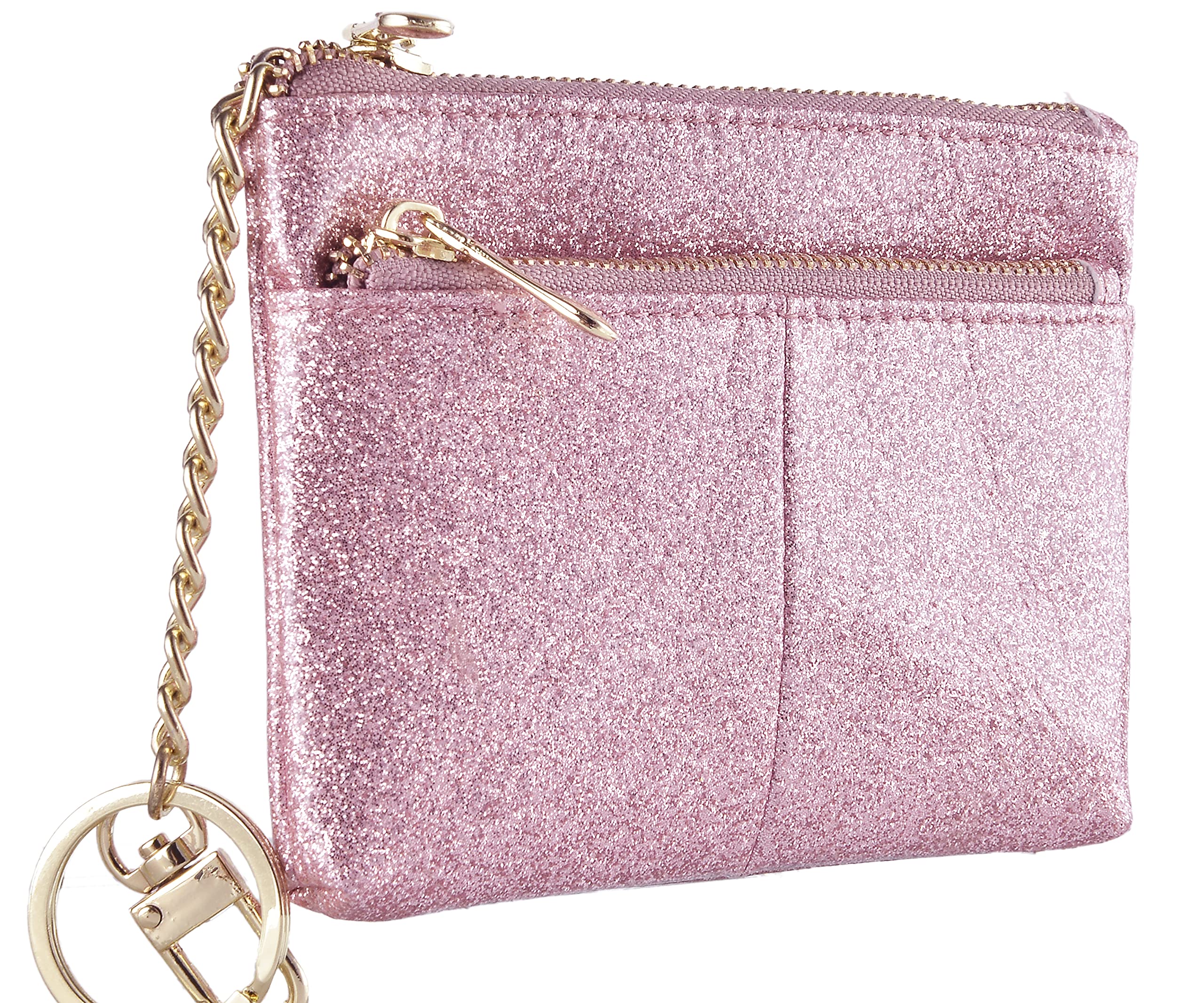 Beurlike Women's RFID Blocking Coin Purse & Small Leather Card Holder with Keychain - Compact Wallet for Change, Cards, and Keys | Perfect for Travel, Shopping, and Everyday Use