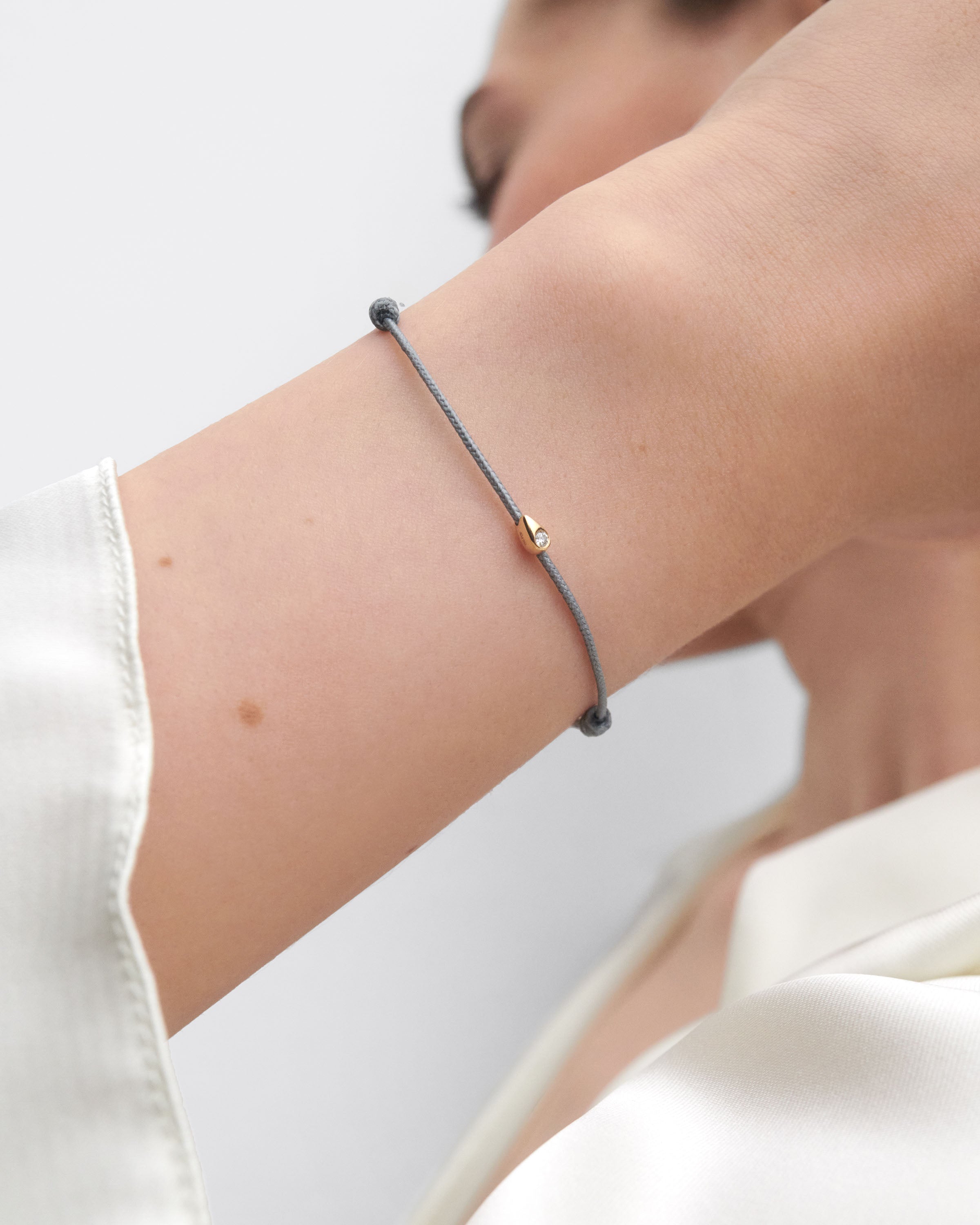 Lia Diamond Cord Bracelet for Women - Elegant Adjustable Beaded Friendship Bracelet - Perfect for Gifts, Parties, and Everyday Wear