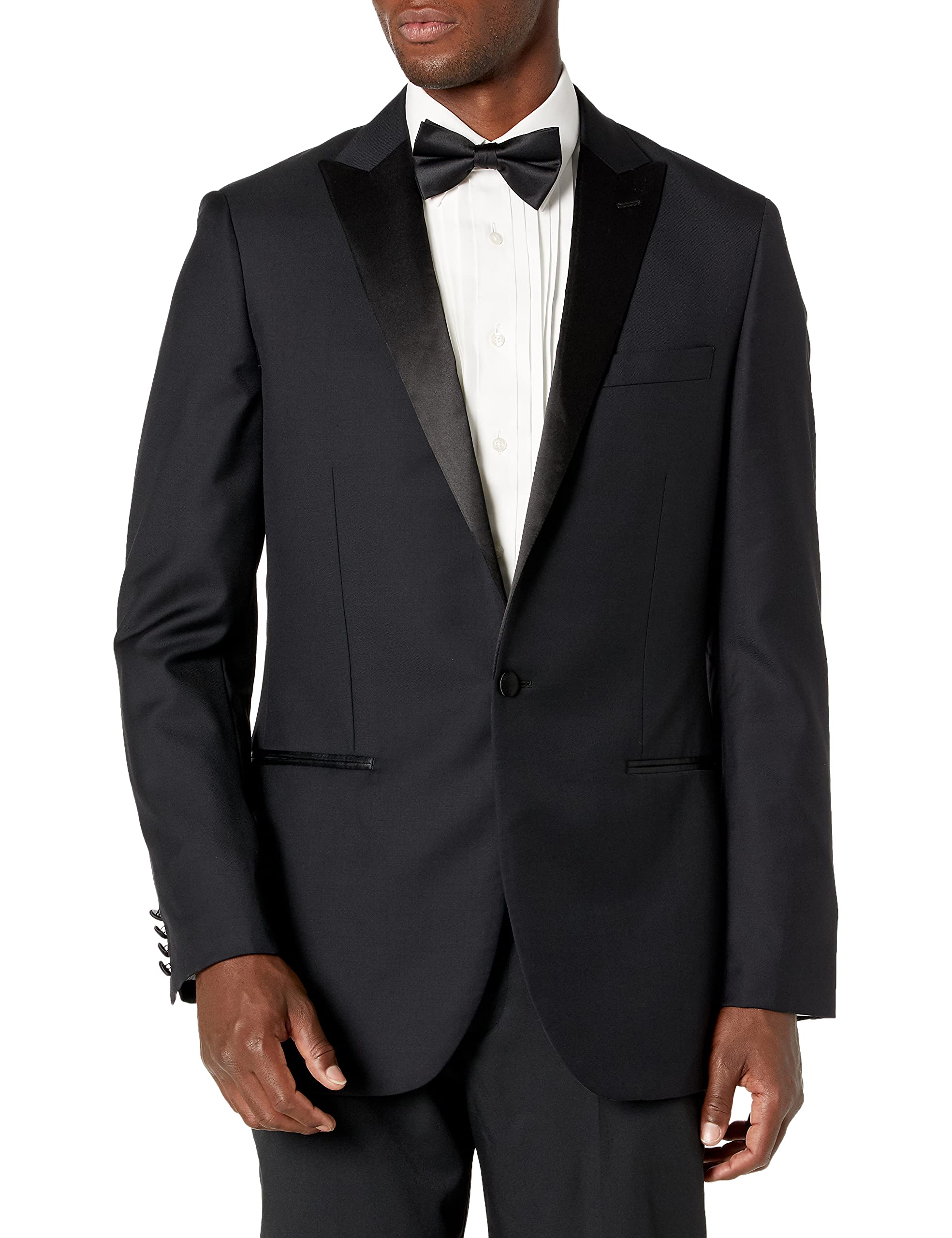 Buttoned Down Men's Classic Fit Italian Wool Tuxedo Jacket | Formal Blazer for Weddings, Business & Special Occasions | Premium Quality Tailored Suit Coat