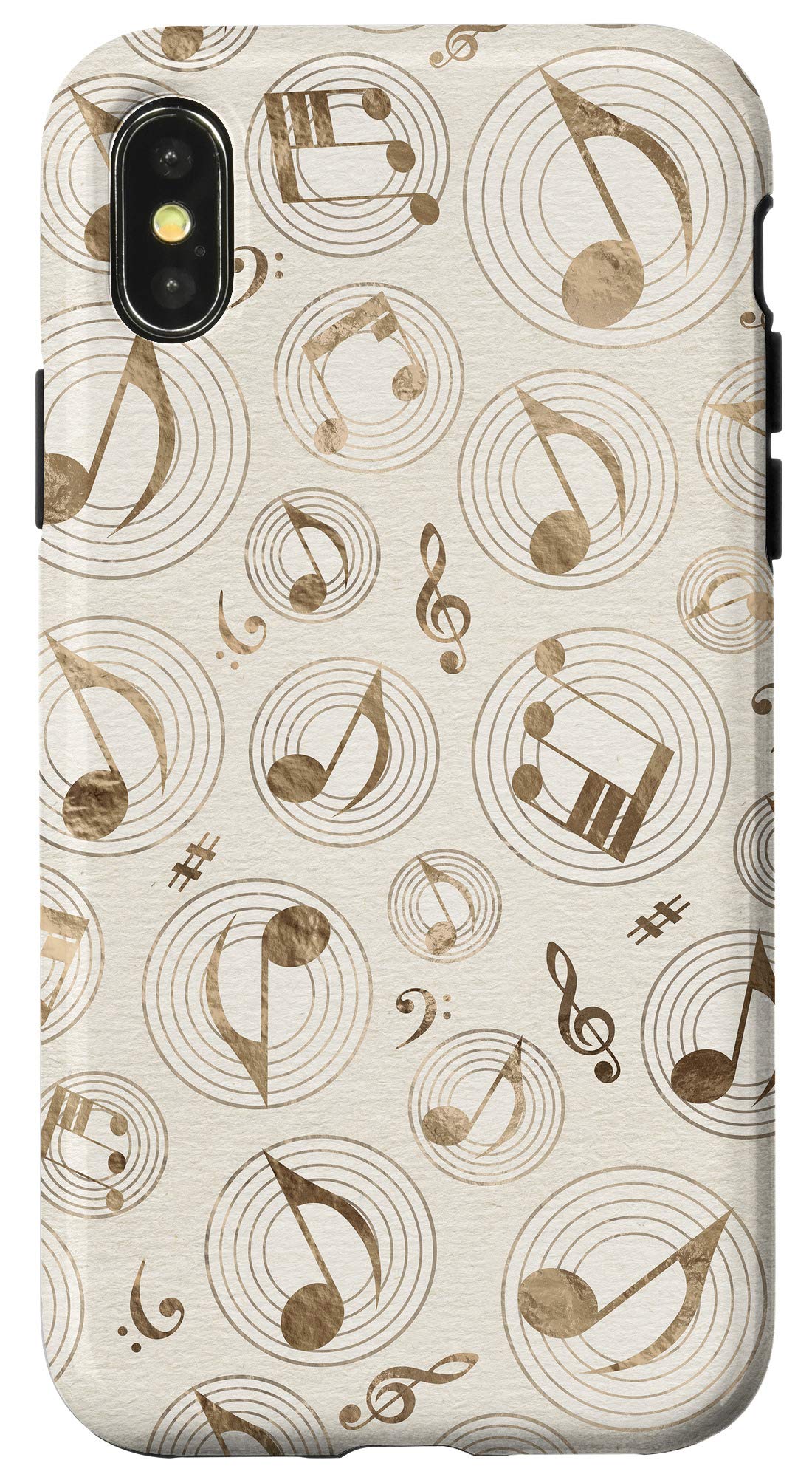 iPhone X/XS Music Notes Pattern Pastel Phone Case - Trendy & Protective Cover for Music Lovers | Perfect for Concerts, Parties & Daily Use