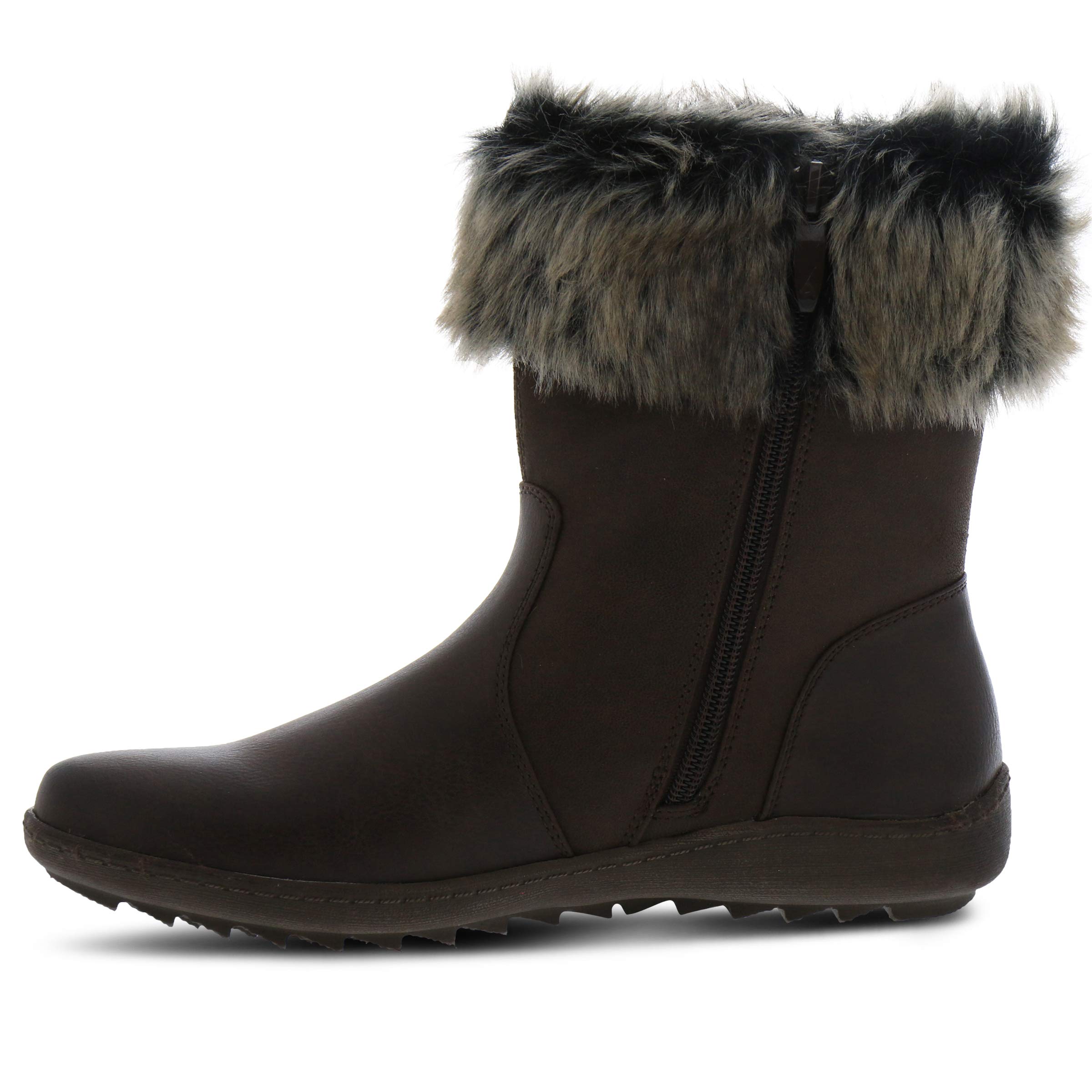 PATRIZIA BEULA Women's Chocolate Brown Leather Boots - Stylish Ankle Boots for Fall & Winter, Casual & Dressy Outfits