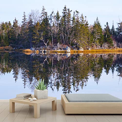 Lake Reflection 3D Wall Murals - Waterproof PVC Self-Adhesive Wallpaper | Peel and Stick Poster for Bedroom, Living Room, Office Decor | 110