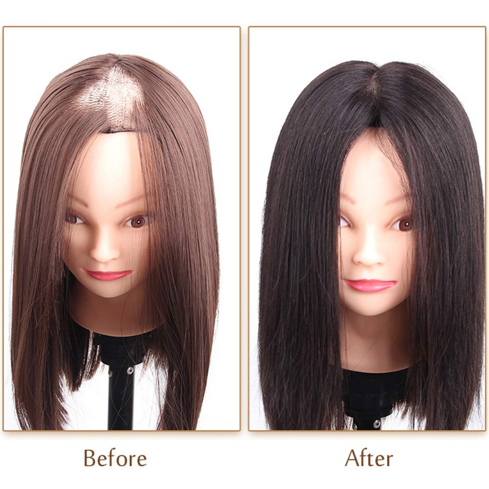 100% Human Hair Clip In Extensions - Middle Part Straight Top Wiglet for Women (15