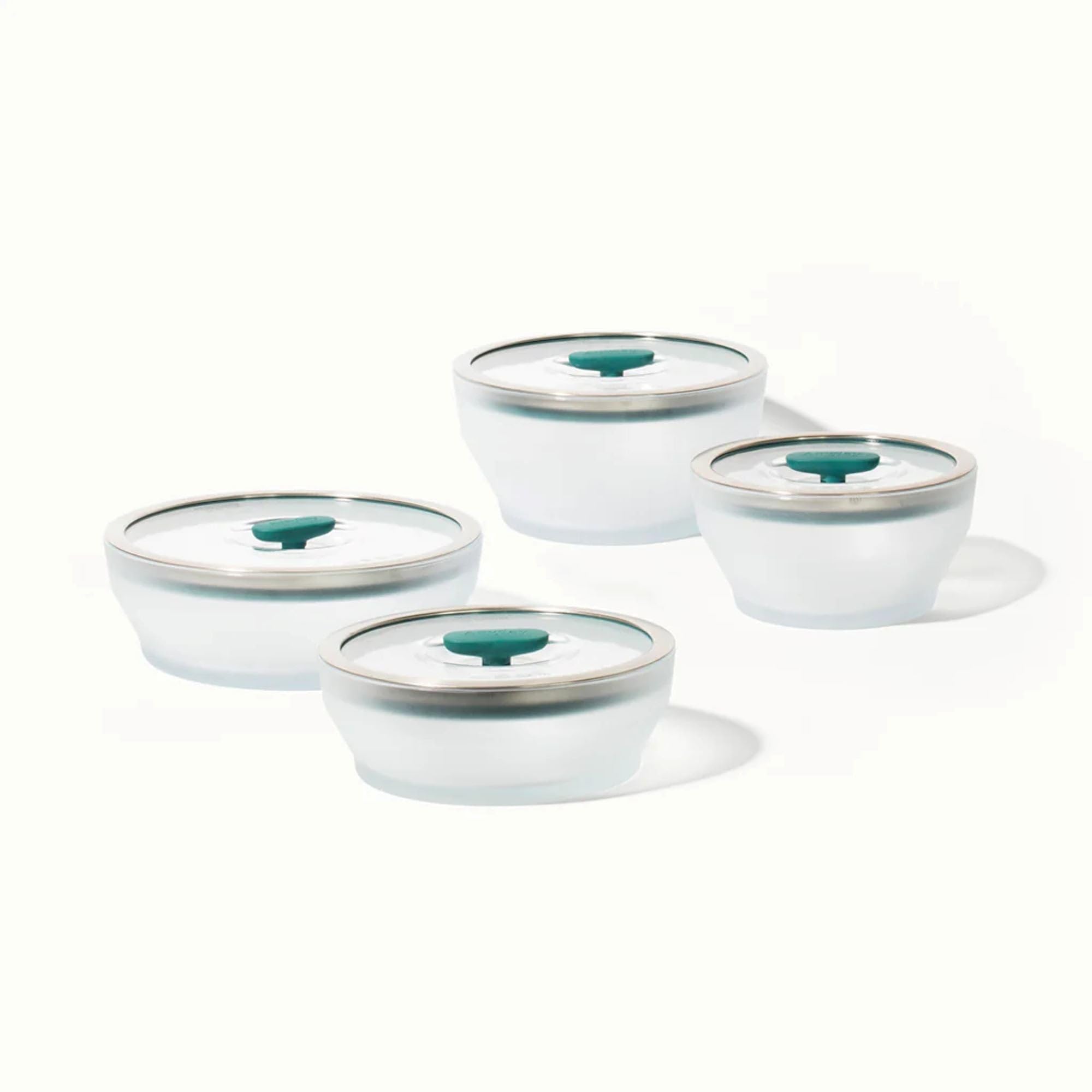 Anyday Microwave-Safe Glass Cookware Set - 4-Piece Storage Containers with Lids (7.9