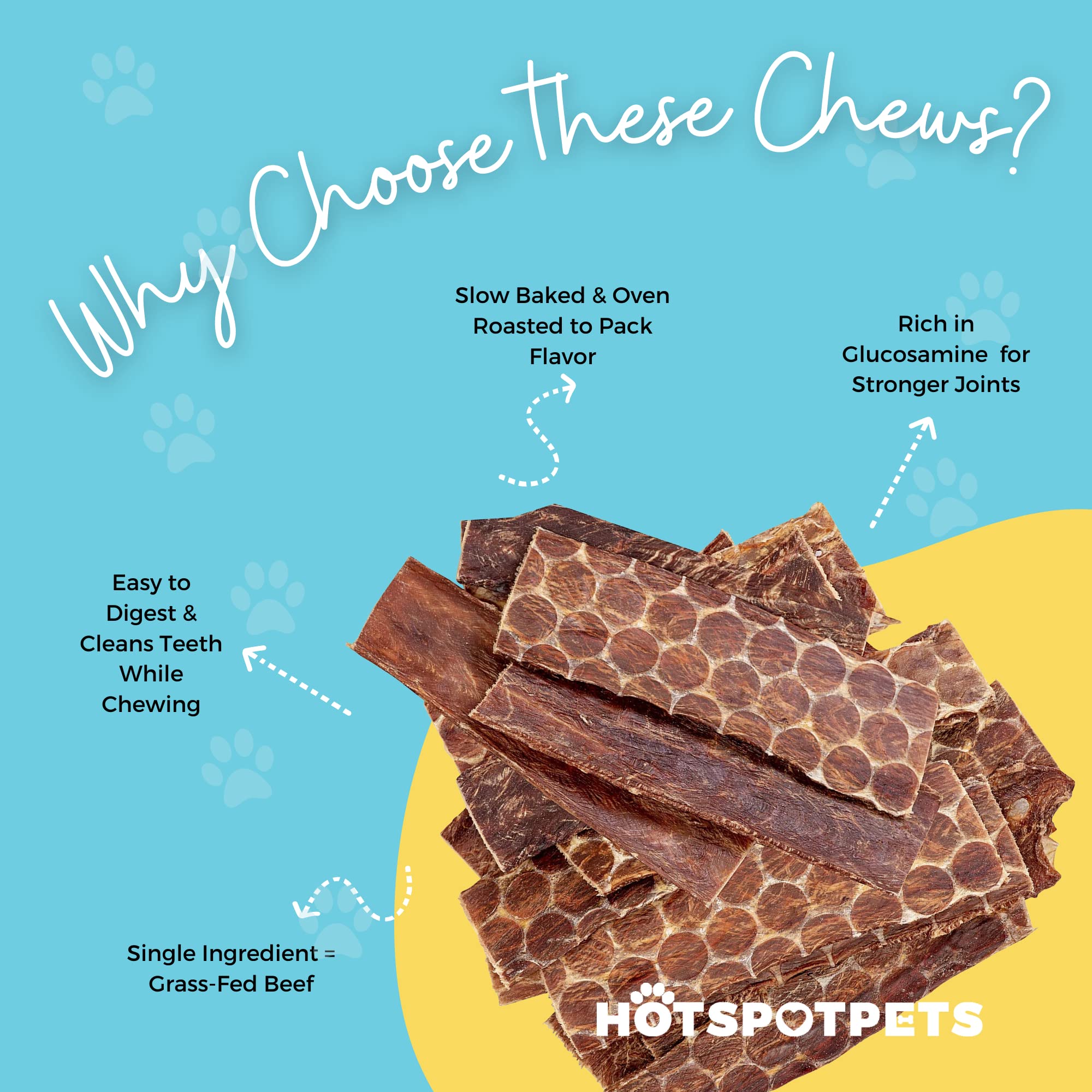 Premium 100% Natural Beef Esophagus Dog Treats (6 Inches) - Healthy, Grain-Free Chews for Dogs - No Preservatives, Hormones, Grass-Fed Cattle - 100 Pack - Perfect for Training, Dental Health & Reward Snacks