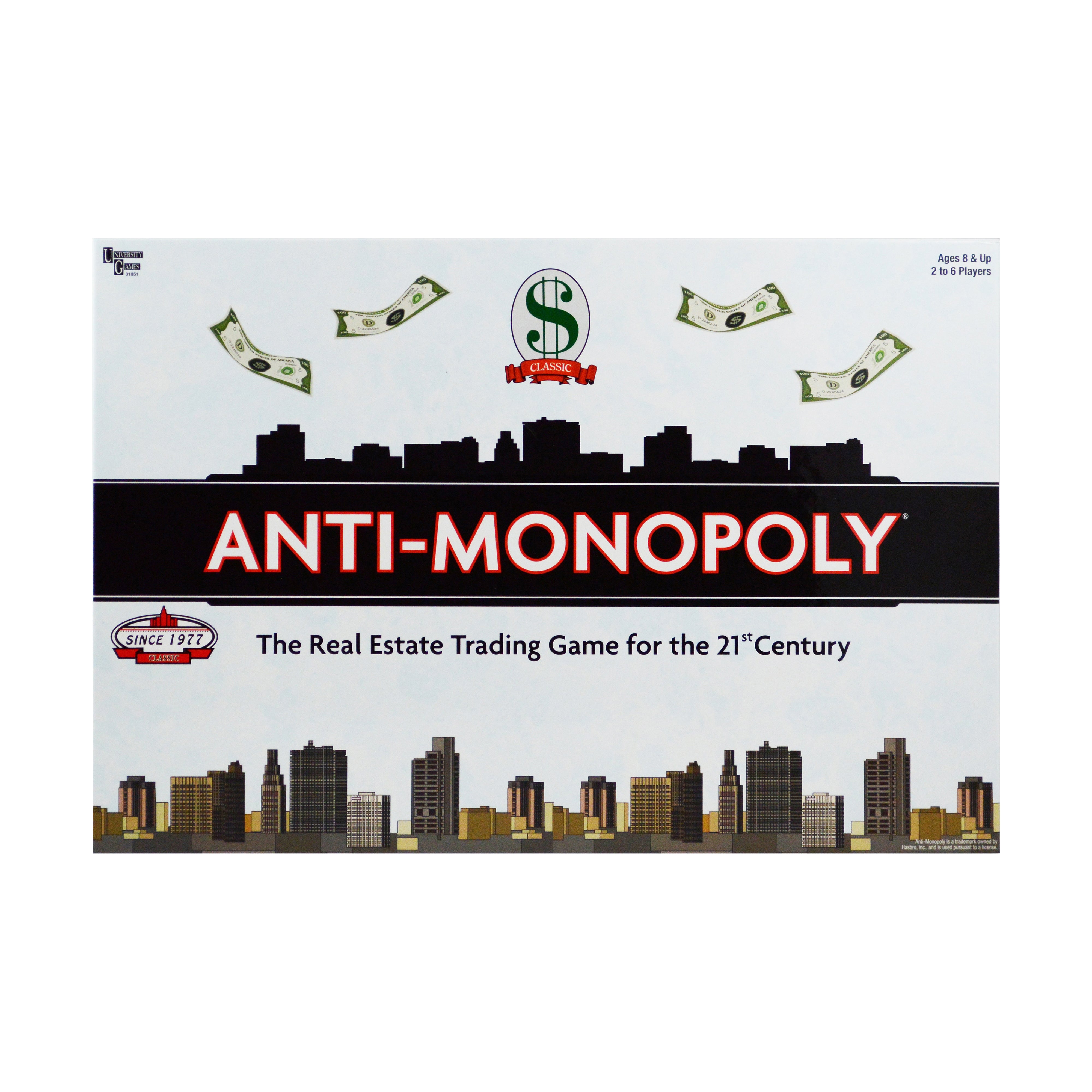 Anti-Monopoly Real Estate Strategy Board Game - Fun Family Game Night & Party Entertainment for Adults & Kids