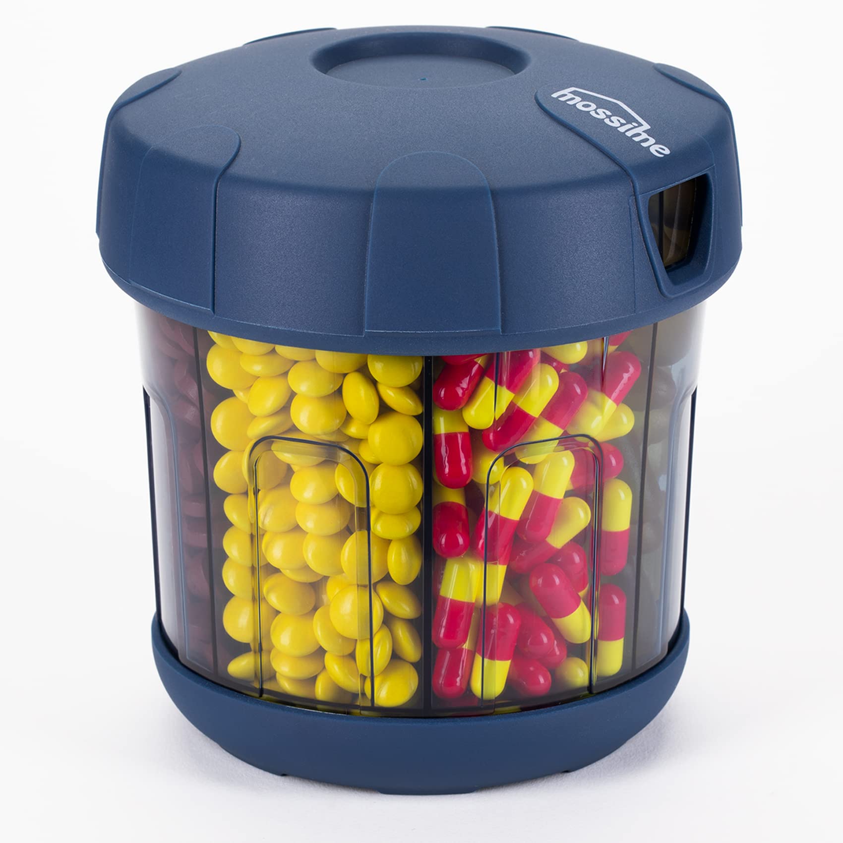 Extra Large 7-Compartment Pill Organizer with Soft TPU Lid - Monthly Travel Medication Dispenser, Vitamin & Supplement Storage Box - Perfect for Daily Use, Travel, and Home Medicine Organization