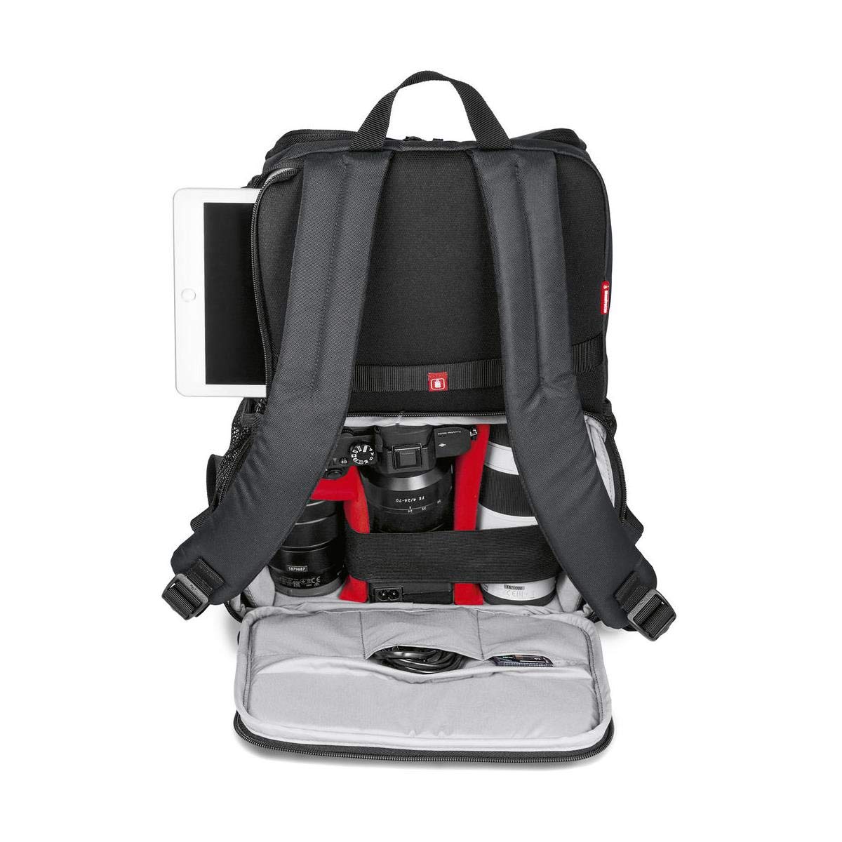 Manfrotto NX CSC Backpack - Compact Camera Bag for DSLR & Mirrorless, Grey & Black (MB NX-BP-GY) - Perfect for Travel, Hiking & Photography Enthusiasts