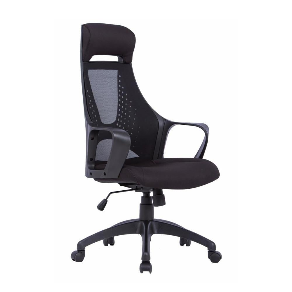 Bero Alma Ergonomic Mesh High Back Office Chair - Adjustable Lumbar Support & Tilt Function - Black - Perfect for Home Office, Gaming, and Workspace Comfort