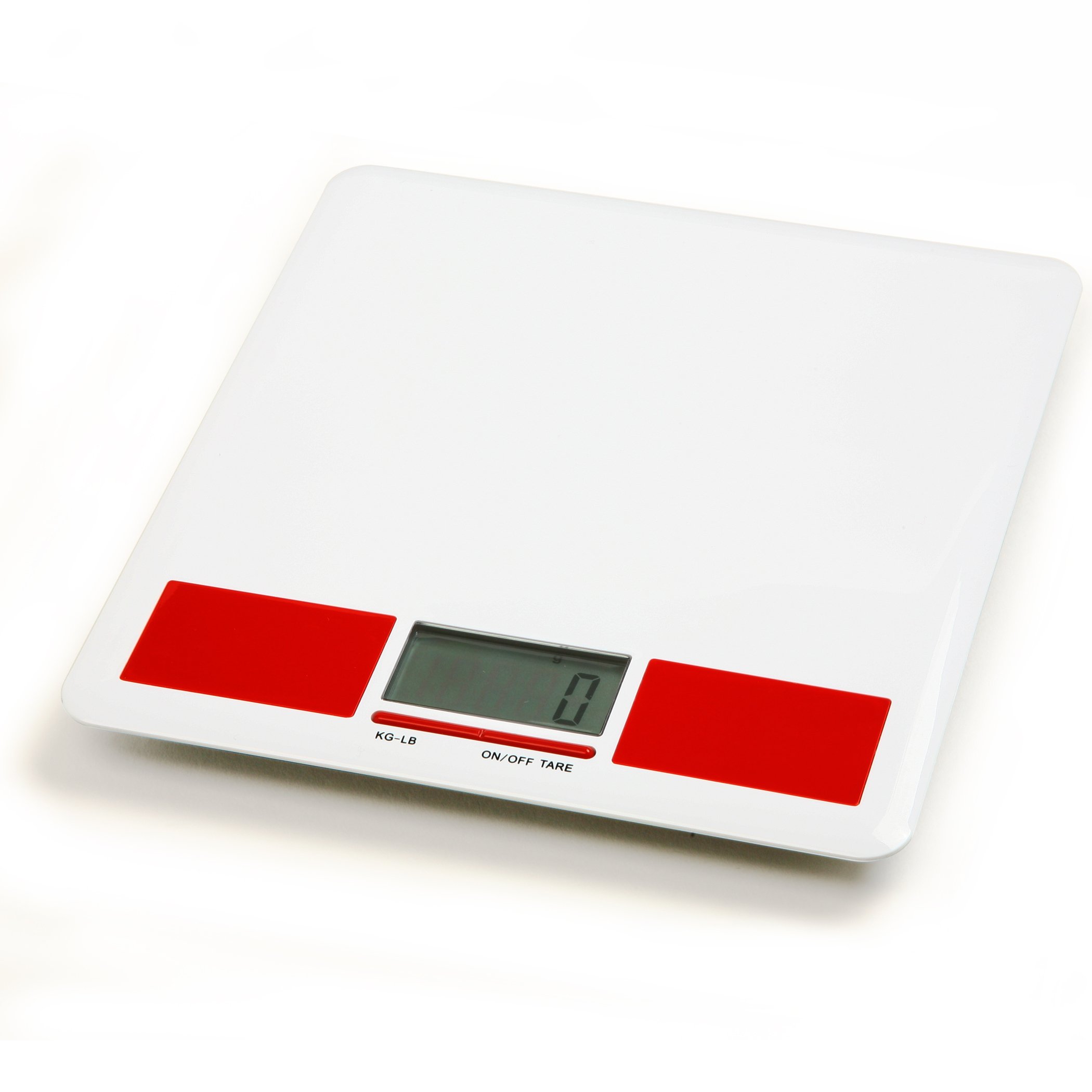Norpro Digital Diet Kitchen Scale - 11 lb/5 kg Capacity, Precise Weight Measurement for Cooking & Baking, White & Red - Perfect for Portion Control, Meal Prep & Healthy Eating