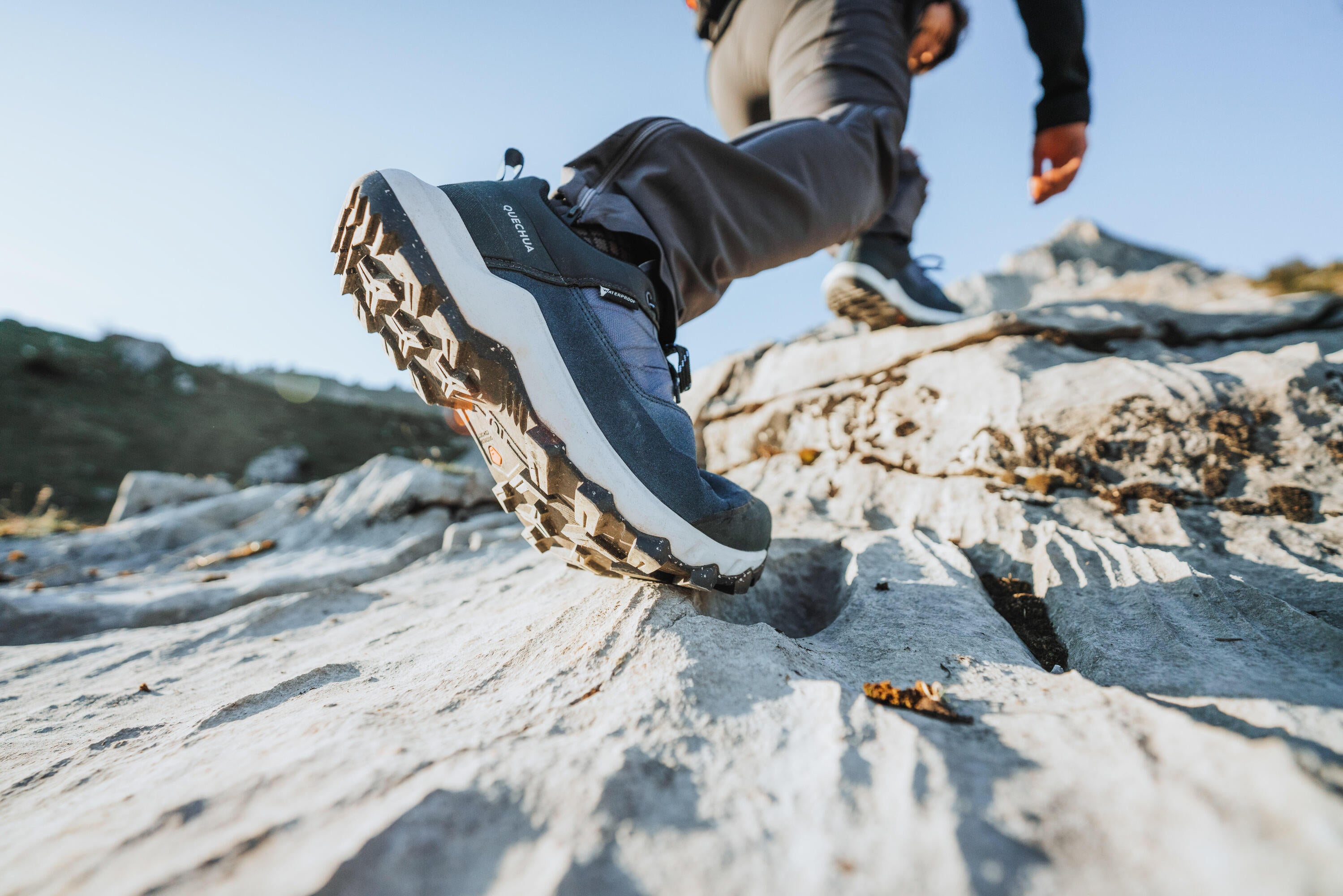 Quechua MH500 Waterproof Hiking Shoes for Men - Lightweight Trekking Boots with Grip for Outdoor Adventures, Camping & Mountain Trails