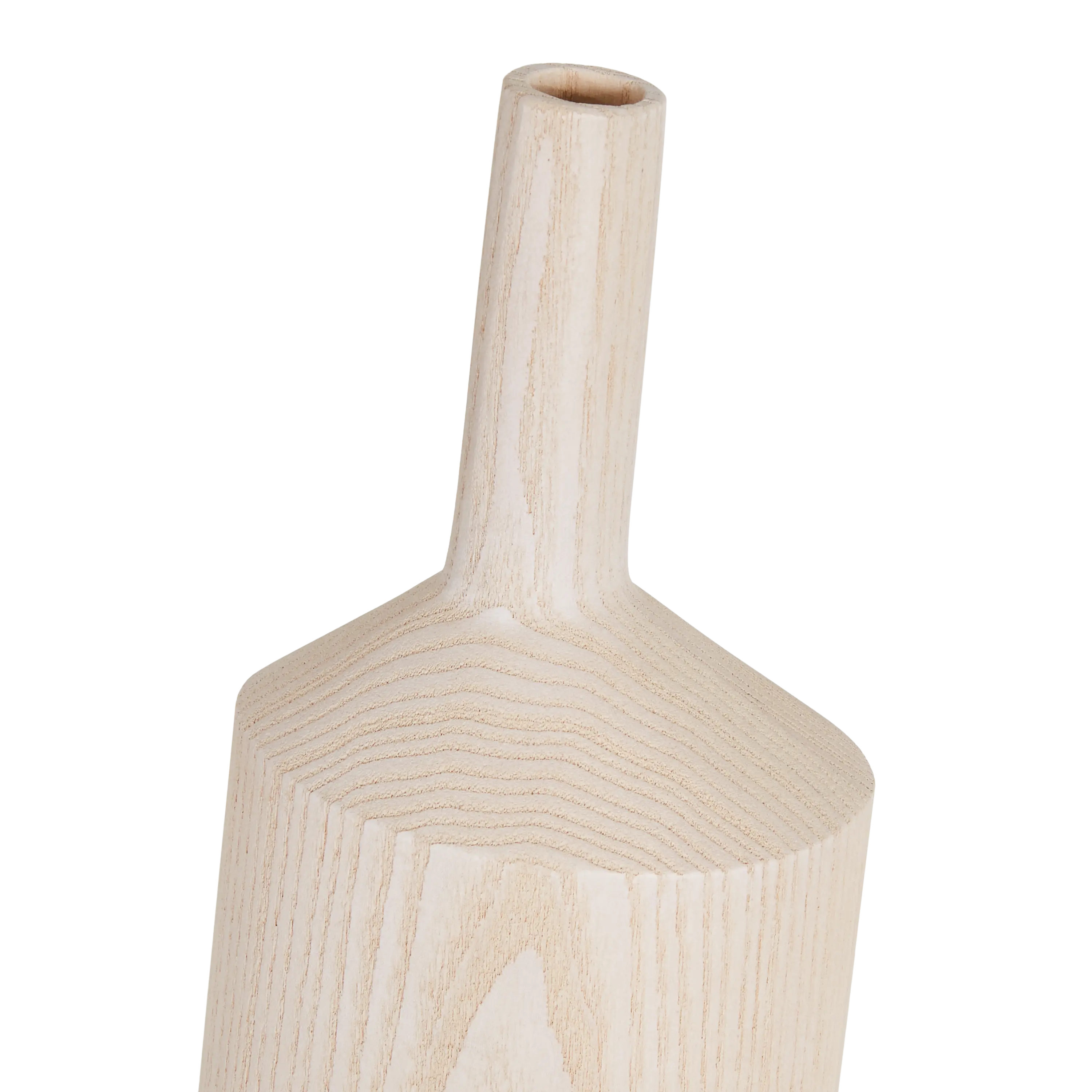 Handcrafted Ash Wood Vase - Natural Wooden Bottle Vase for Home Decor, Wedding Centerpieces & Boho Style Interior Design