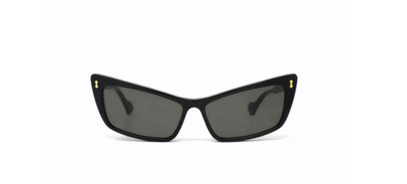 Gucci GG 0626S 001 Cat Eye Sunglasses for Women - Black/Grey Polarized Lenses - Fashionable UV Protection Shades for Driving, Beach & Outdoor Activities