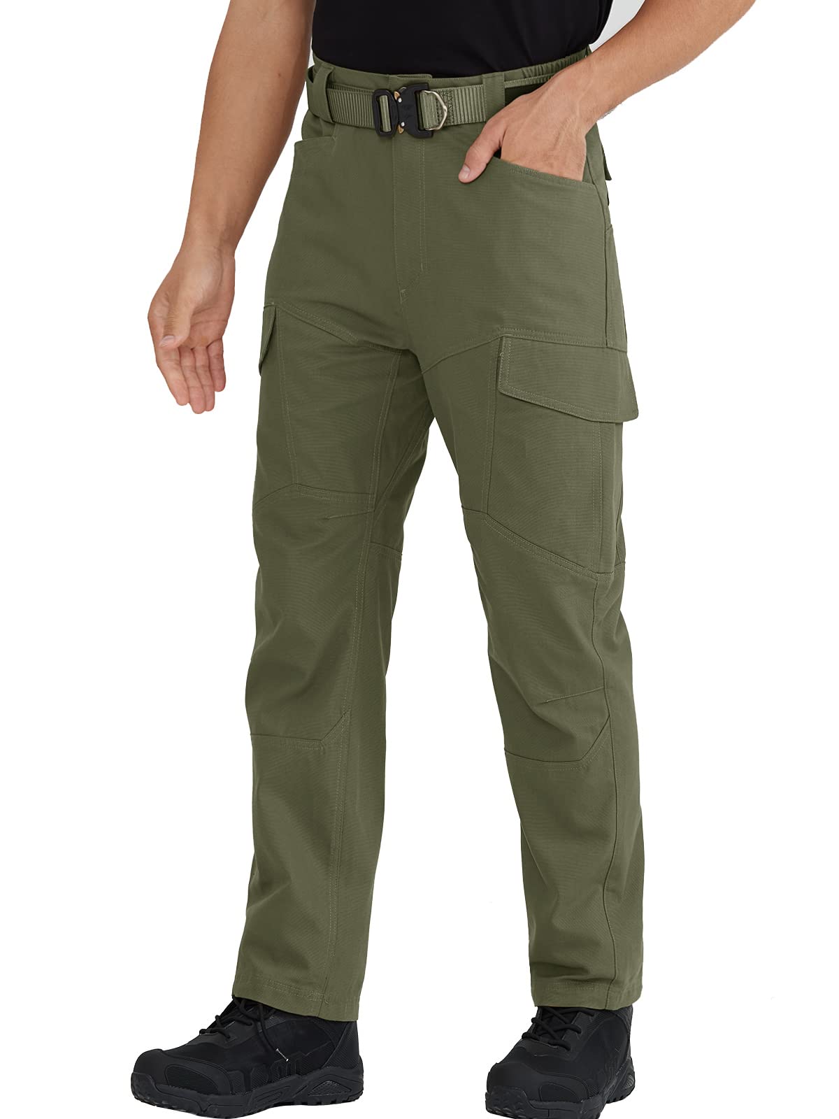 FREEKITE Men's Ripstop Cargo Pants - Tactical Outdoor Hiking Pants with Waterproof Multi-Pockets | Relaxed Fit for Comfort | Perfect for Camping, Hiking & Everyday Wear