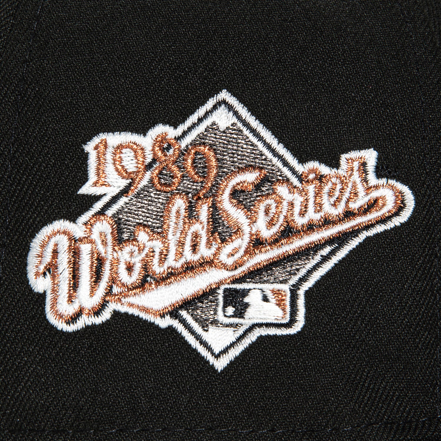 New Era 59Fifty San Francisco Giants 1989 World Series Patch Snapback Hat - Black, Ivory & Metallic Copper - Perfect for Baseball Games, Sports Events & Streetwear Fashion