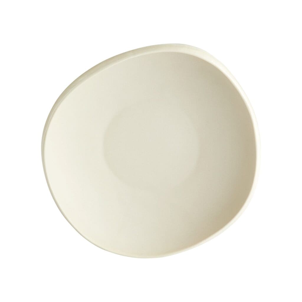Cyan Design 11215 Elon Bowl - White Ceramic Decorative Serving Bowl, Medium Size for Fruits, Salads & Home Decor