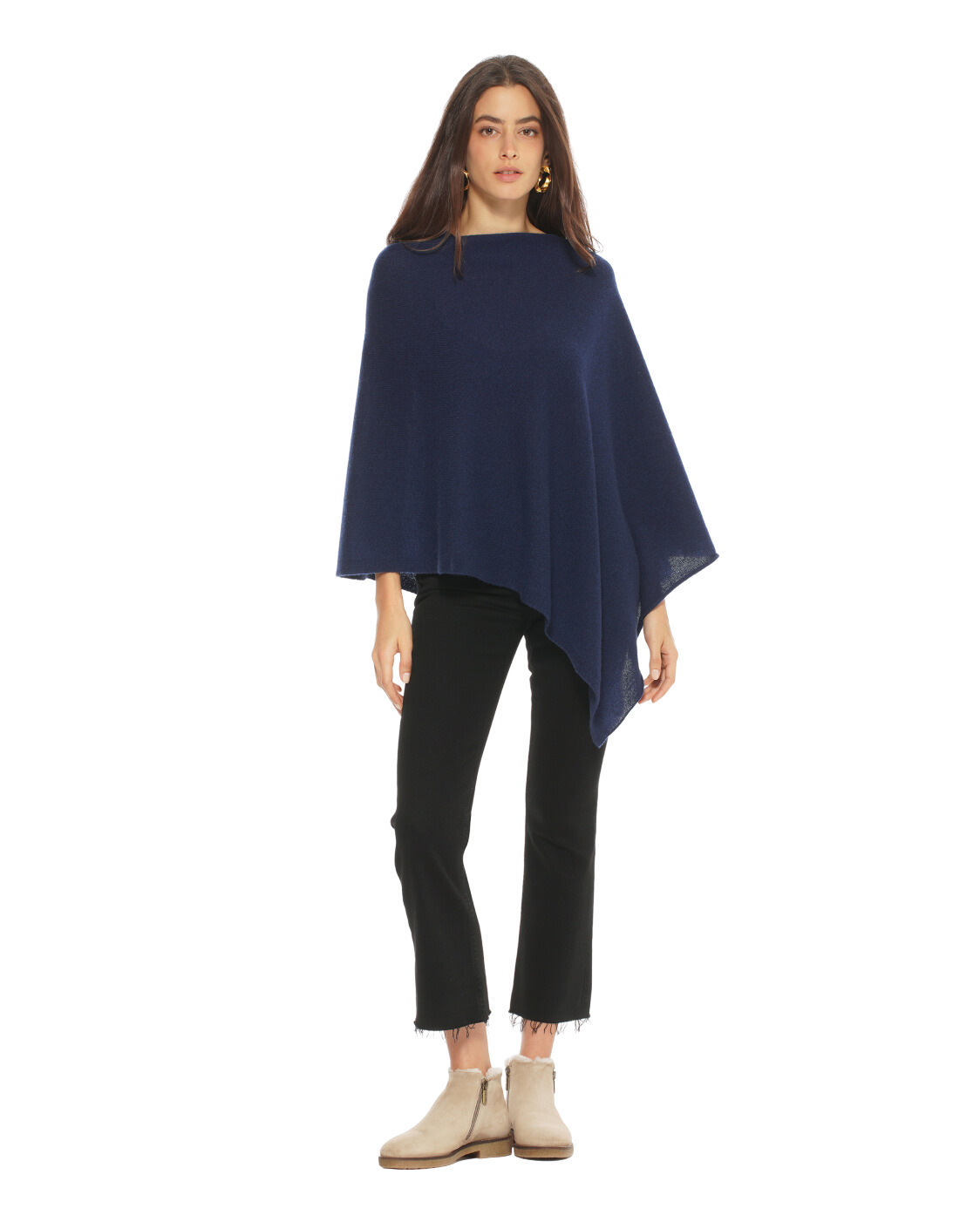 Luxury Women's Pure Cashmere Poncho - Soft & Warm Fuchsia Wrap Shawl for Fall & Winter Fashion, Travel & Outdoor Activities