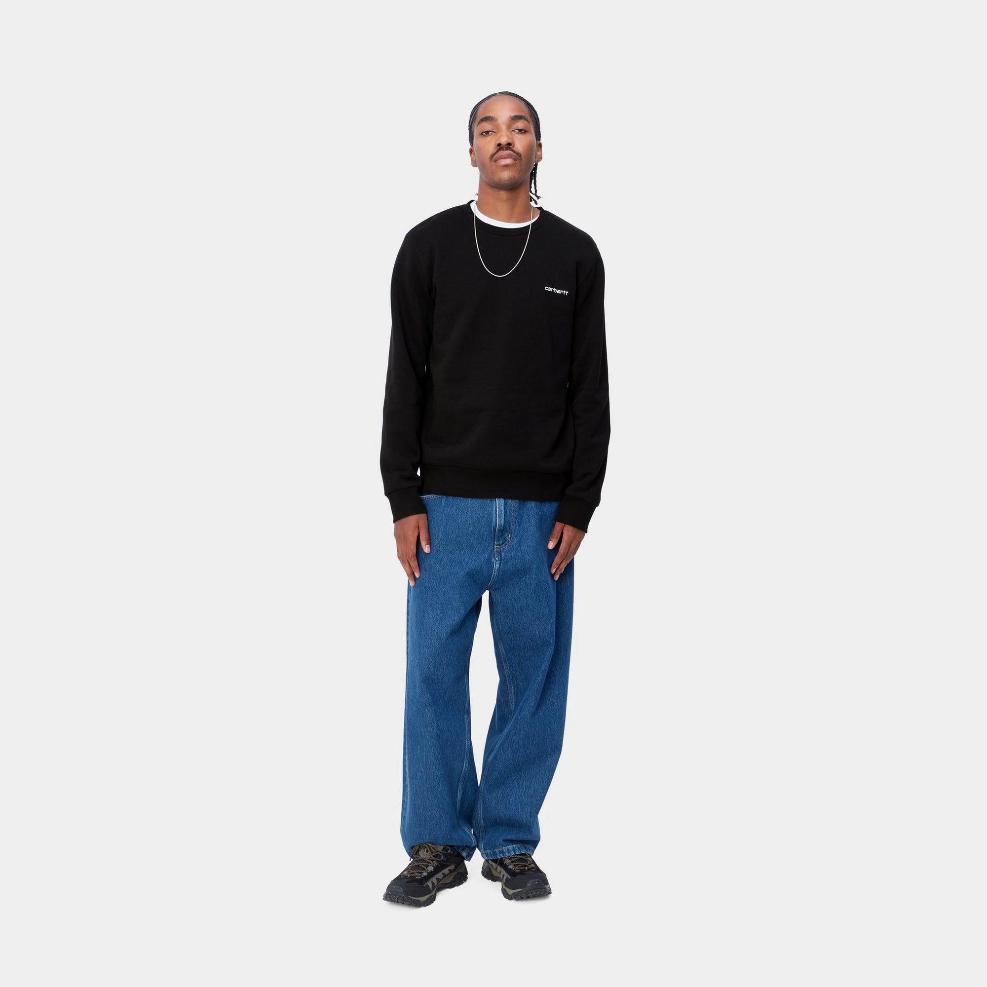 Script Embroidery Sweatshirt for Women & Men | Black & White Colors | Casual Streetwear & Loungewear