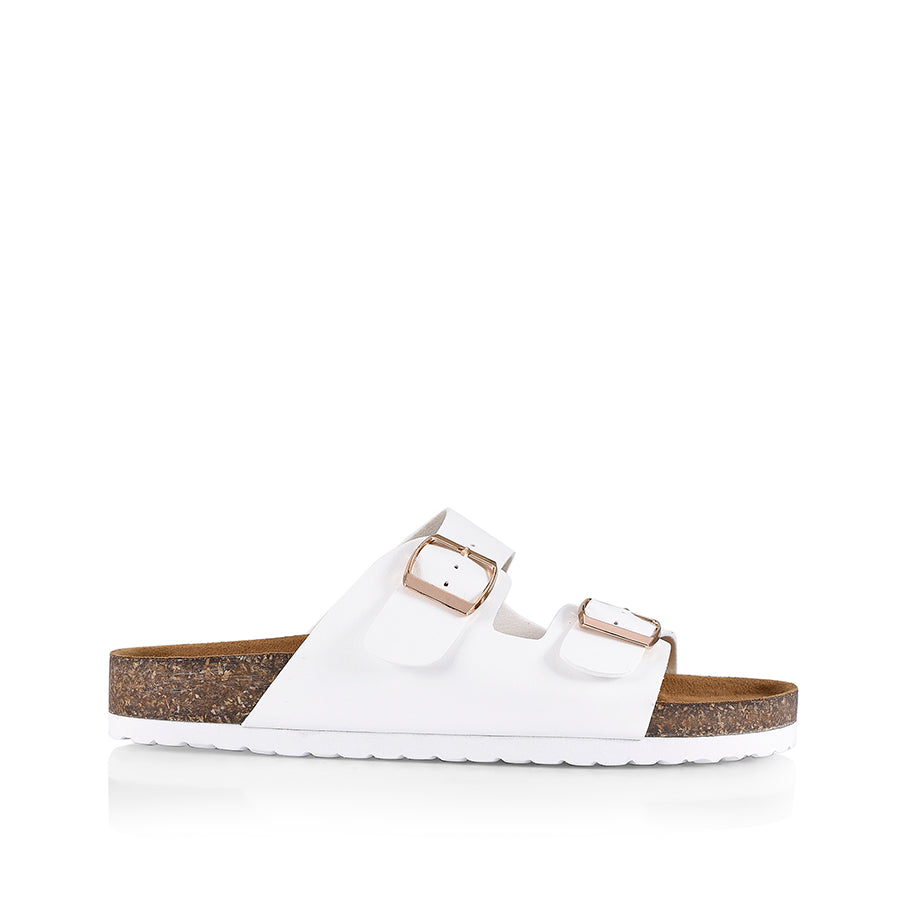 Xylo Comfortable Footbed Slides - White Smooth Sandals for Men & Women | Perfect for Beach, Pool, and Indoor Relaxation