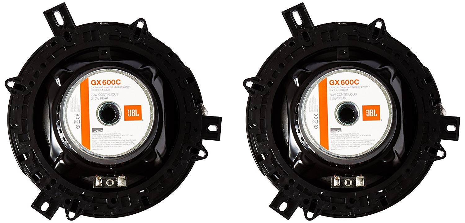 JBL GX600C 6.5 Inch 420W 2-Way Component Car Speakers with Gravity Magnet Phone Holder - Premium Sound System for Cars, Trucks & SUVs - Perfect for Road Trips, Commuting & Music Lovers