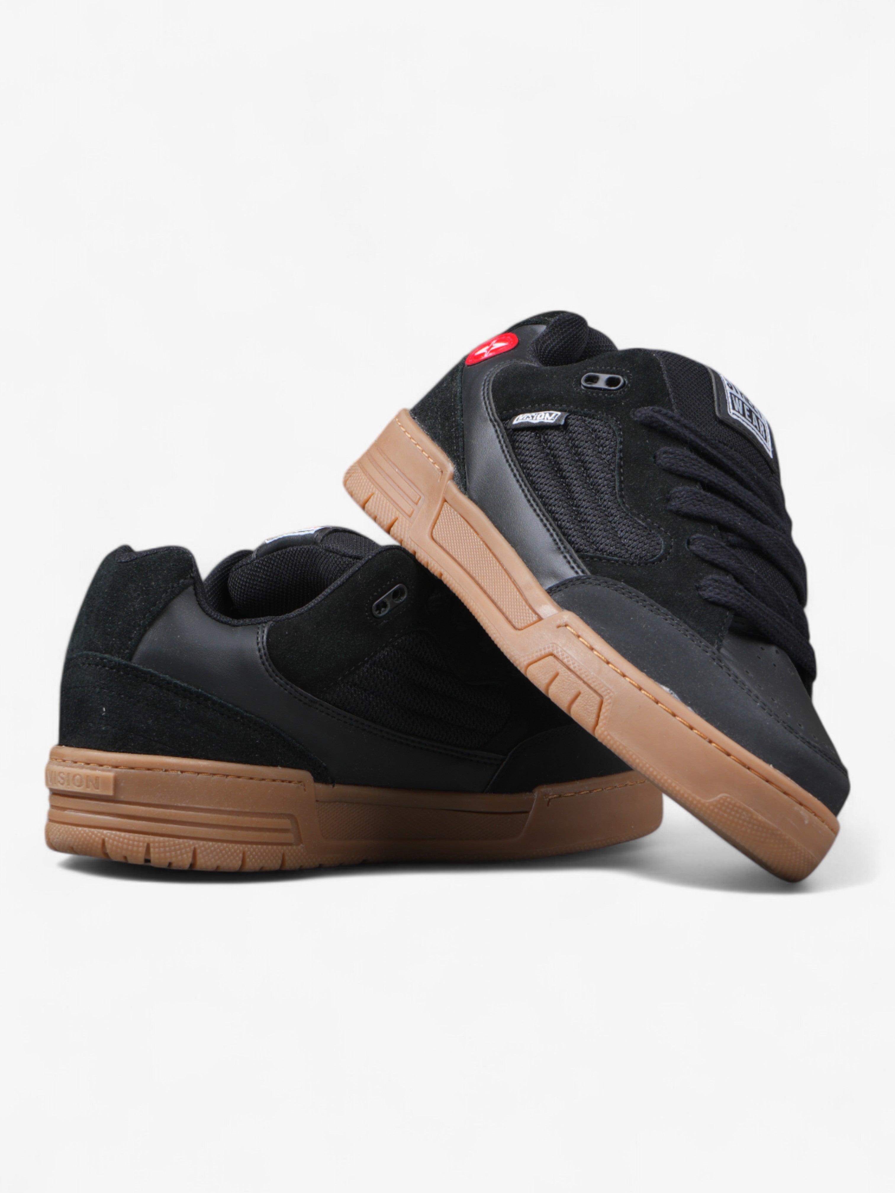 Vision Street Wear Saavy Skate Shoes - Black & Brown Sneakers for Men & Women | Comfortable & Durable for Skateboarding, Casual Wear & Street Fashion
