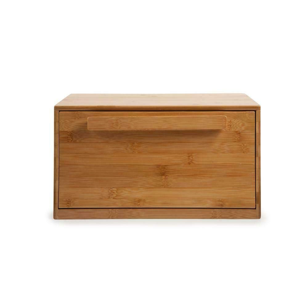 Premium Wooden Bamboo Pull-Out Bread Box - Kitchen & Dining Storage Organizer for Bread, Food, Snacks | Perfect Countertop Decor for Modern Homes & Bakeries