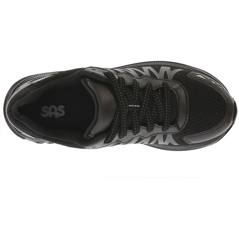 Women's Mission One W Stability Running Shoes - Black Lace-Up Sneakers for Walking, Jogging & Gym Workouts