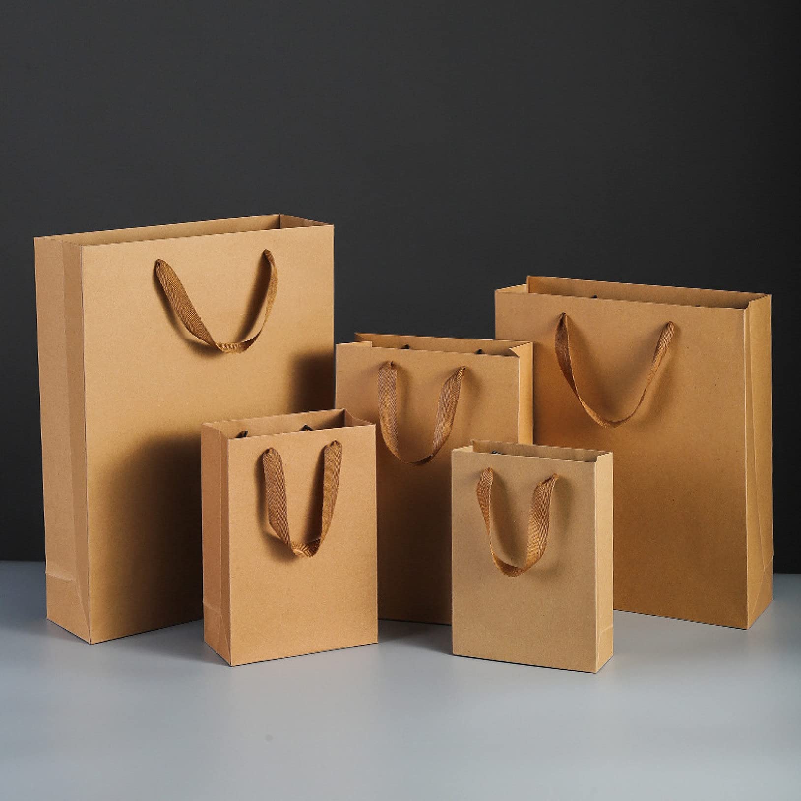 10 Simple & Elegant Take-Out Bags with Handles - Holiday Decorations, Food Packaging & Catering Services - Perfect for Parties, Restaurants & Gift Giving